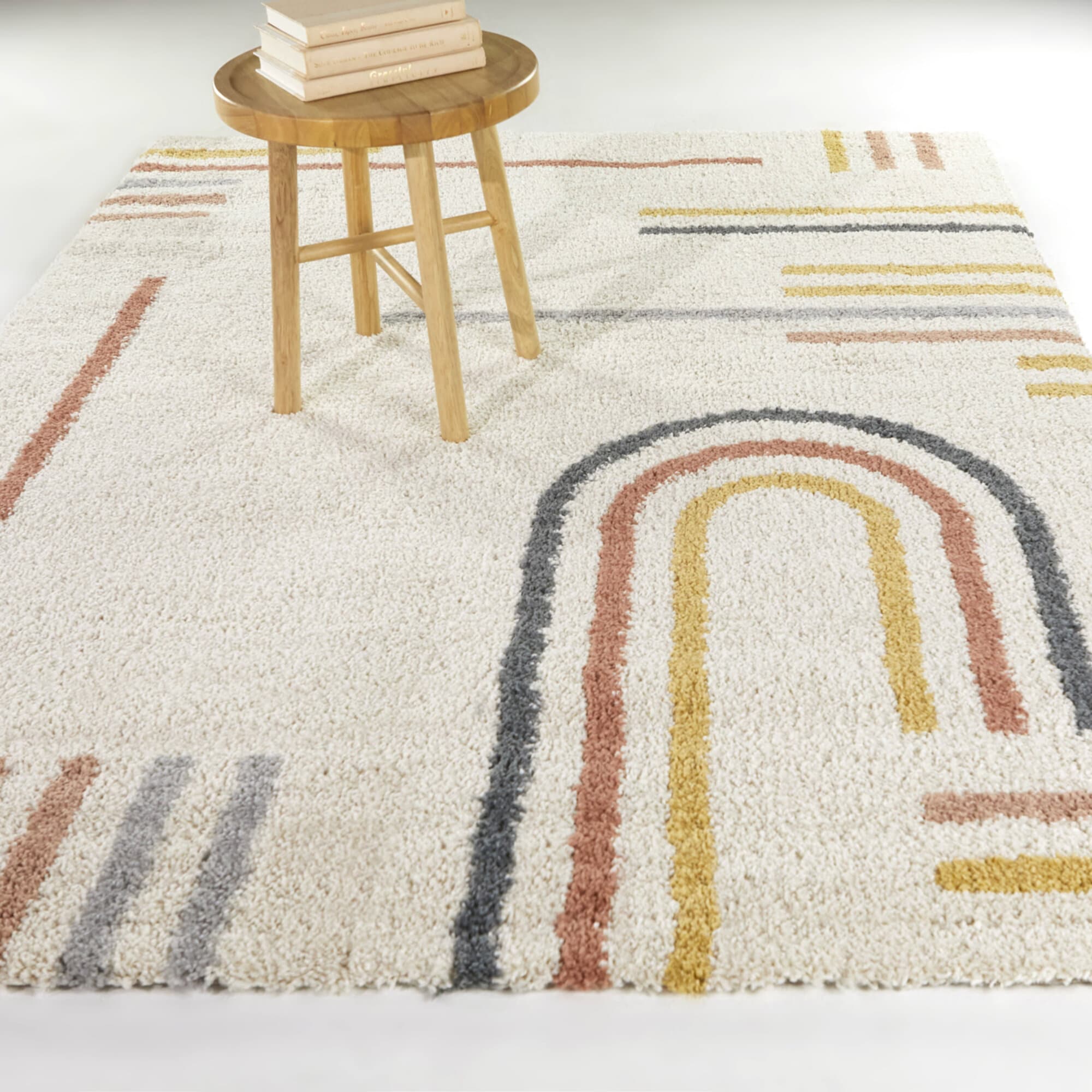 Balta 3115454 5 x 6 (ft) Polypropylene Multicolor Rectangular Indoor Stripe Bohemian/Eclectic Area rug