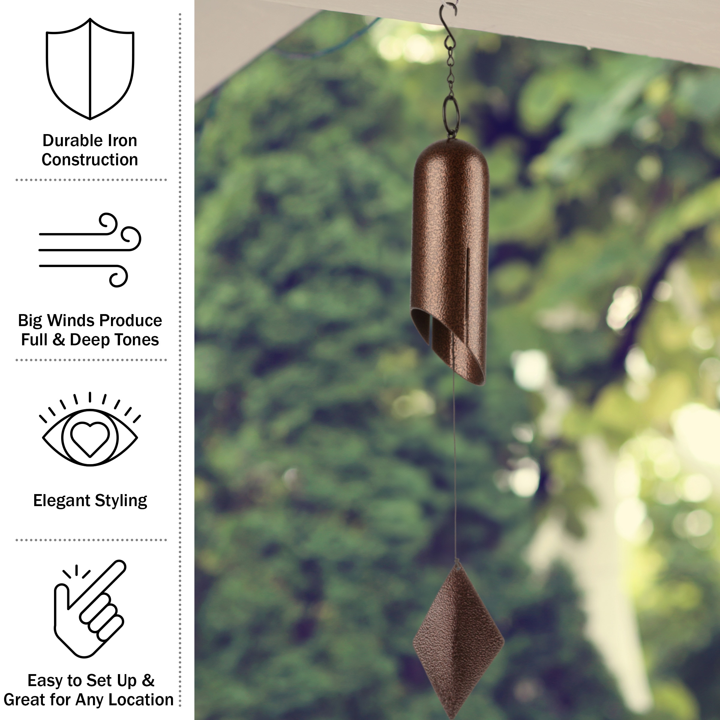 Pure Garden 50-LG1492 Wind-Chimes - View #3