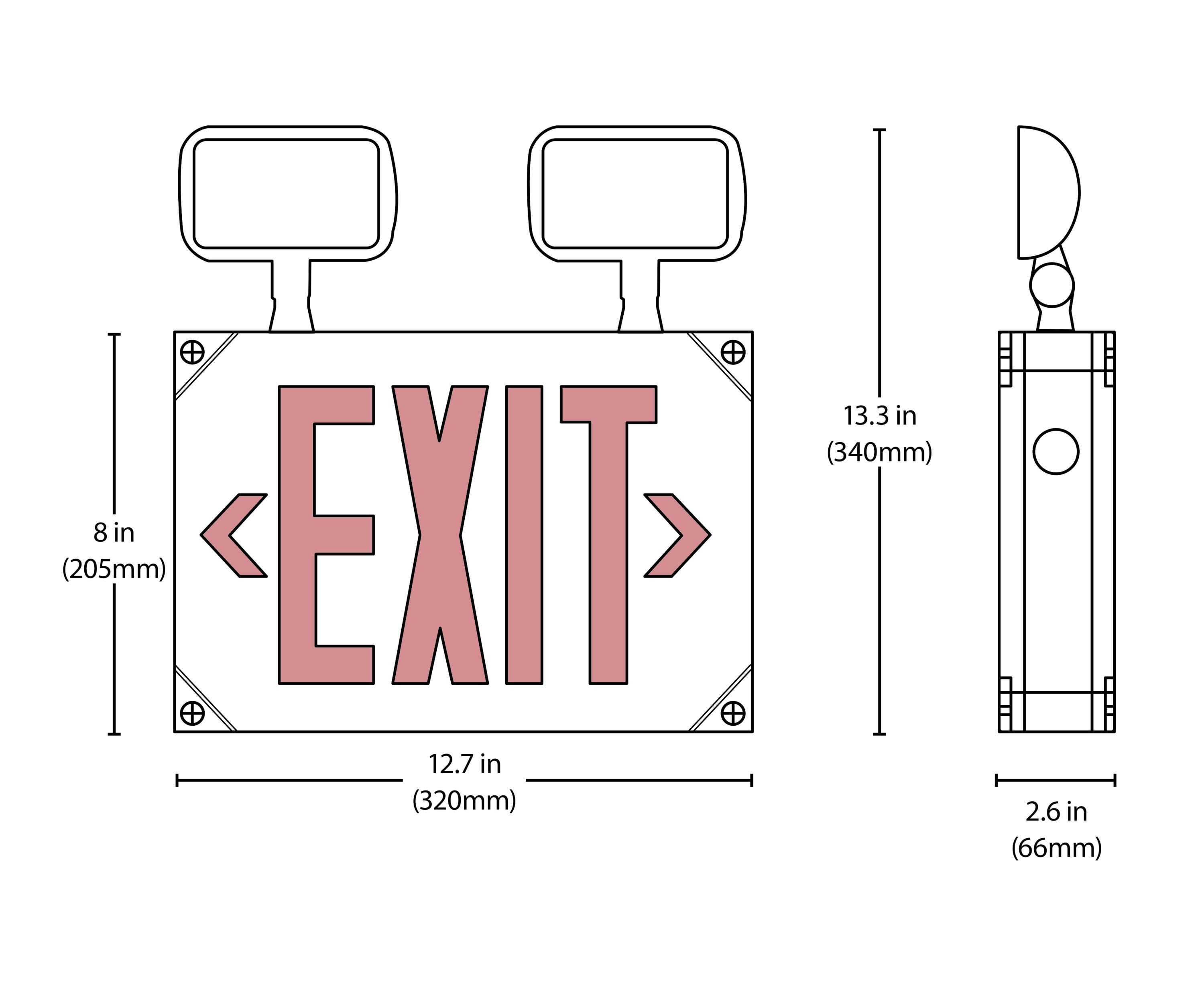 Nicor Lighting ECL51UNVWHR2 Emergency-Exit-Lighting - View #9