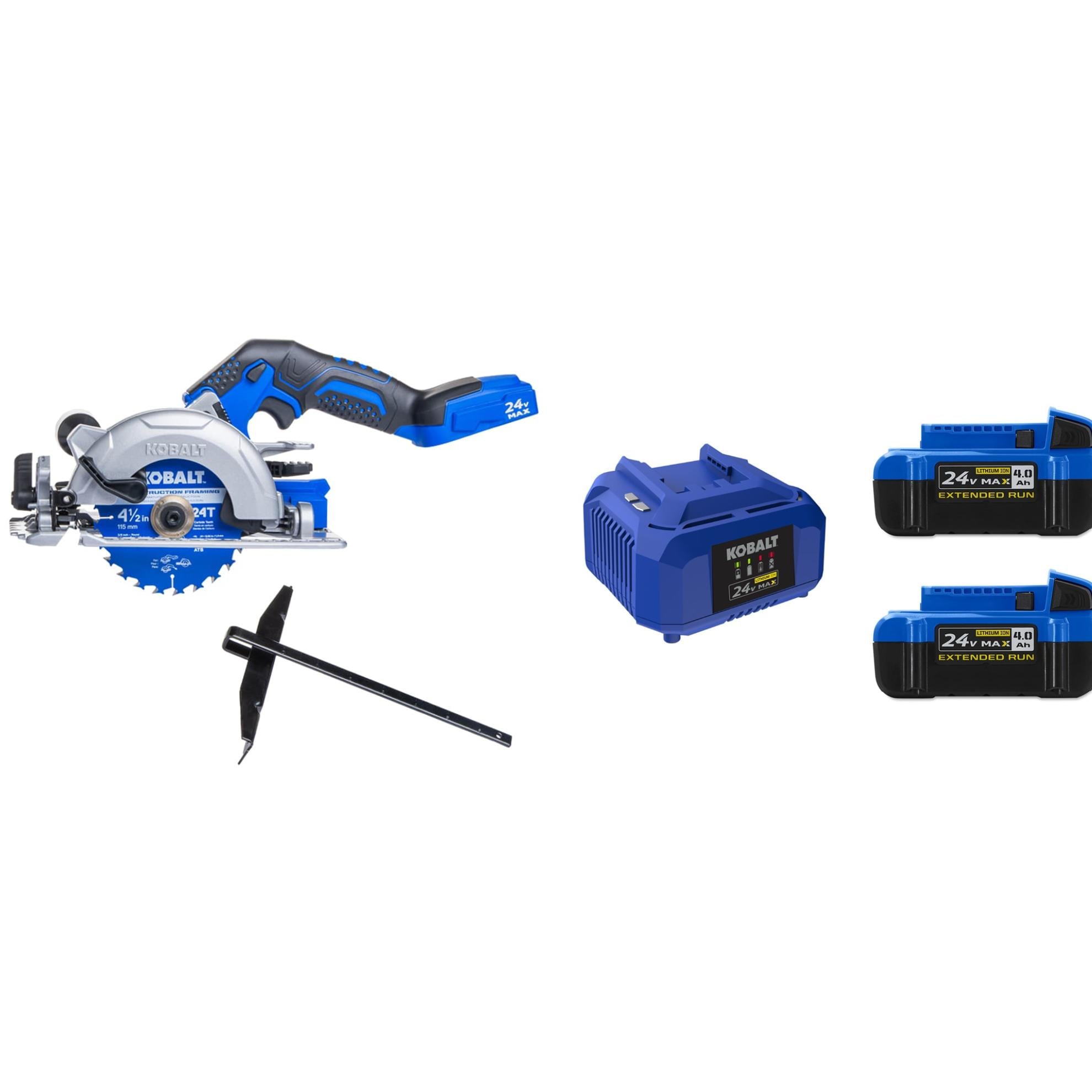 Kobalt 24V Brushless Compact Circular Saw Dual Battery Kit