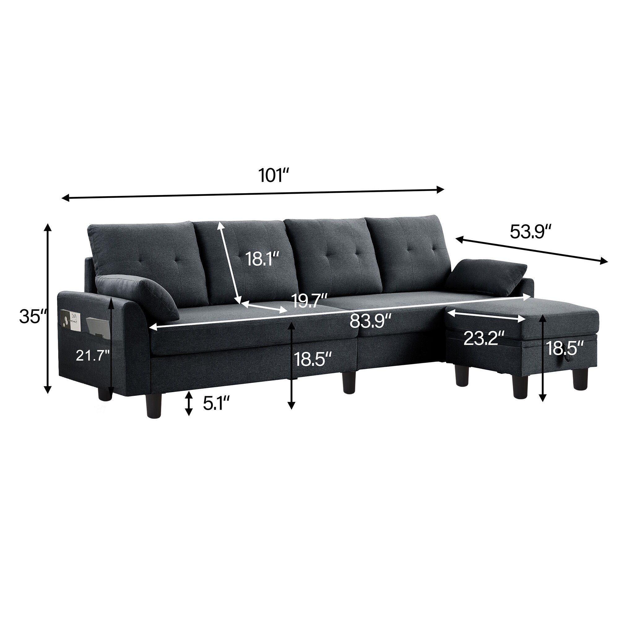 Jarenie YMX16DG Sofas-Loveseats - View #3