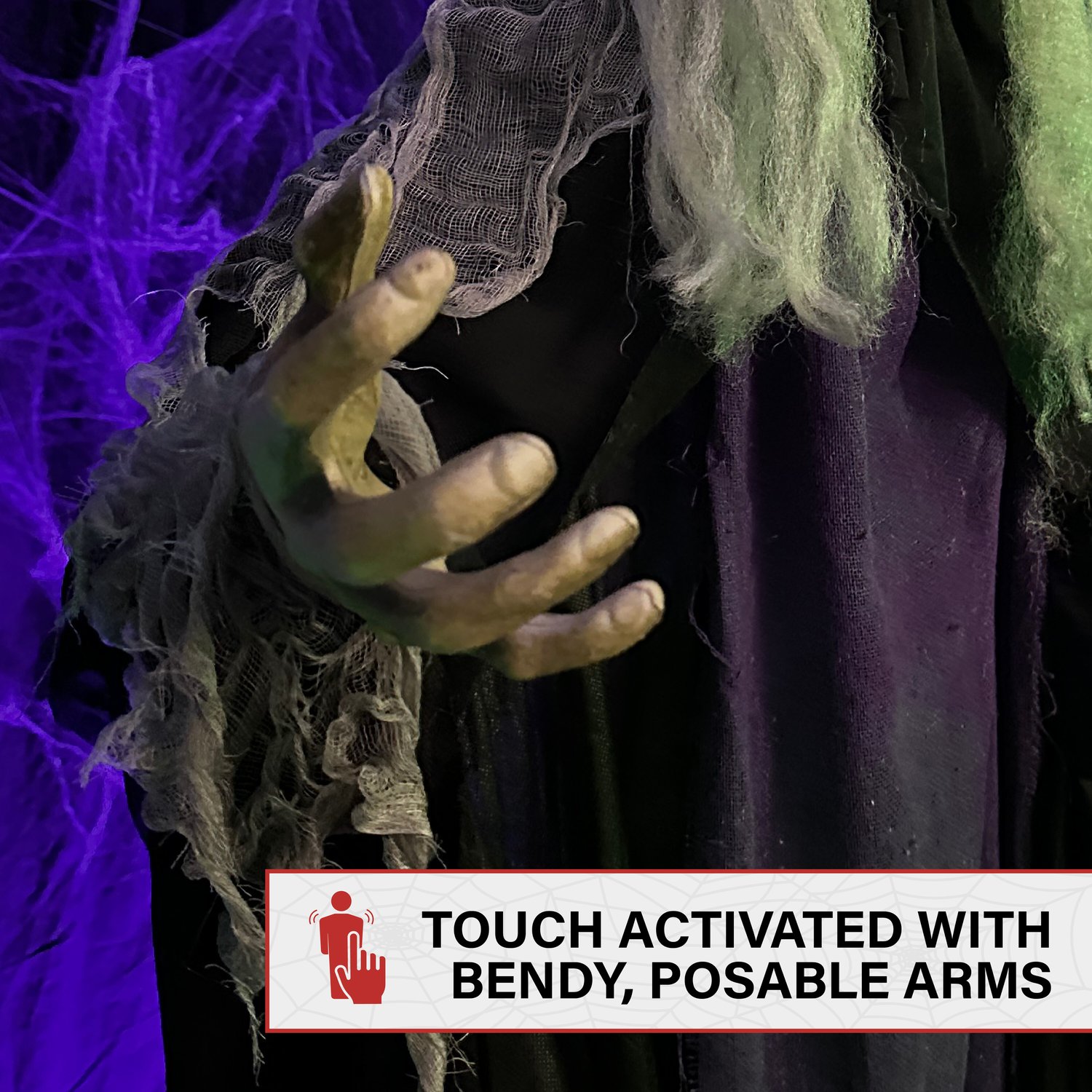 Haunted Hill Farm HHWITCH-27FLSA Halloween-Animatronics - View #6
