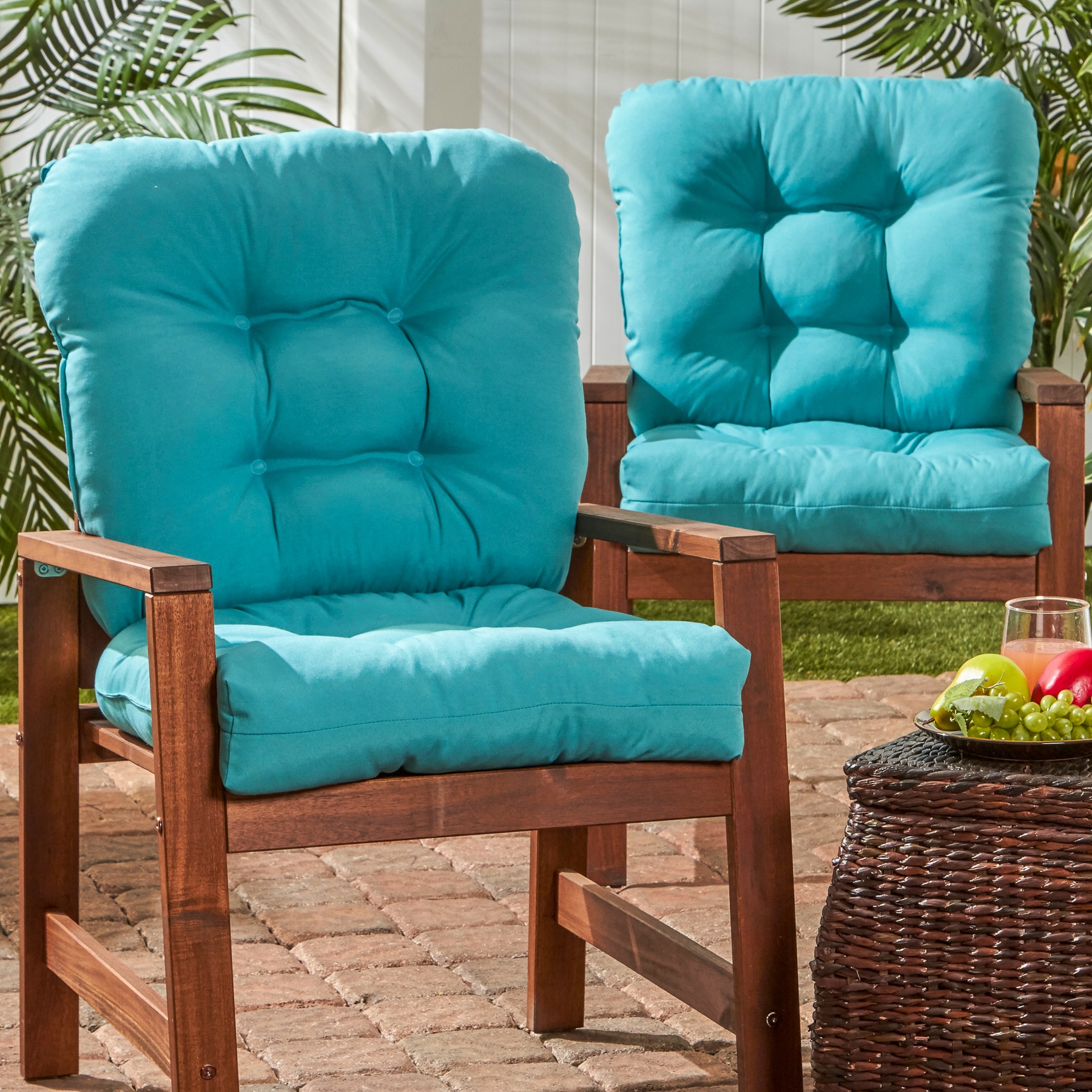 Greendale Home Fashions OC6815S2-TEAL Patio-Furniture-Cushions - View #7