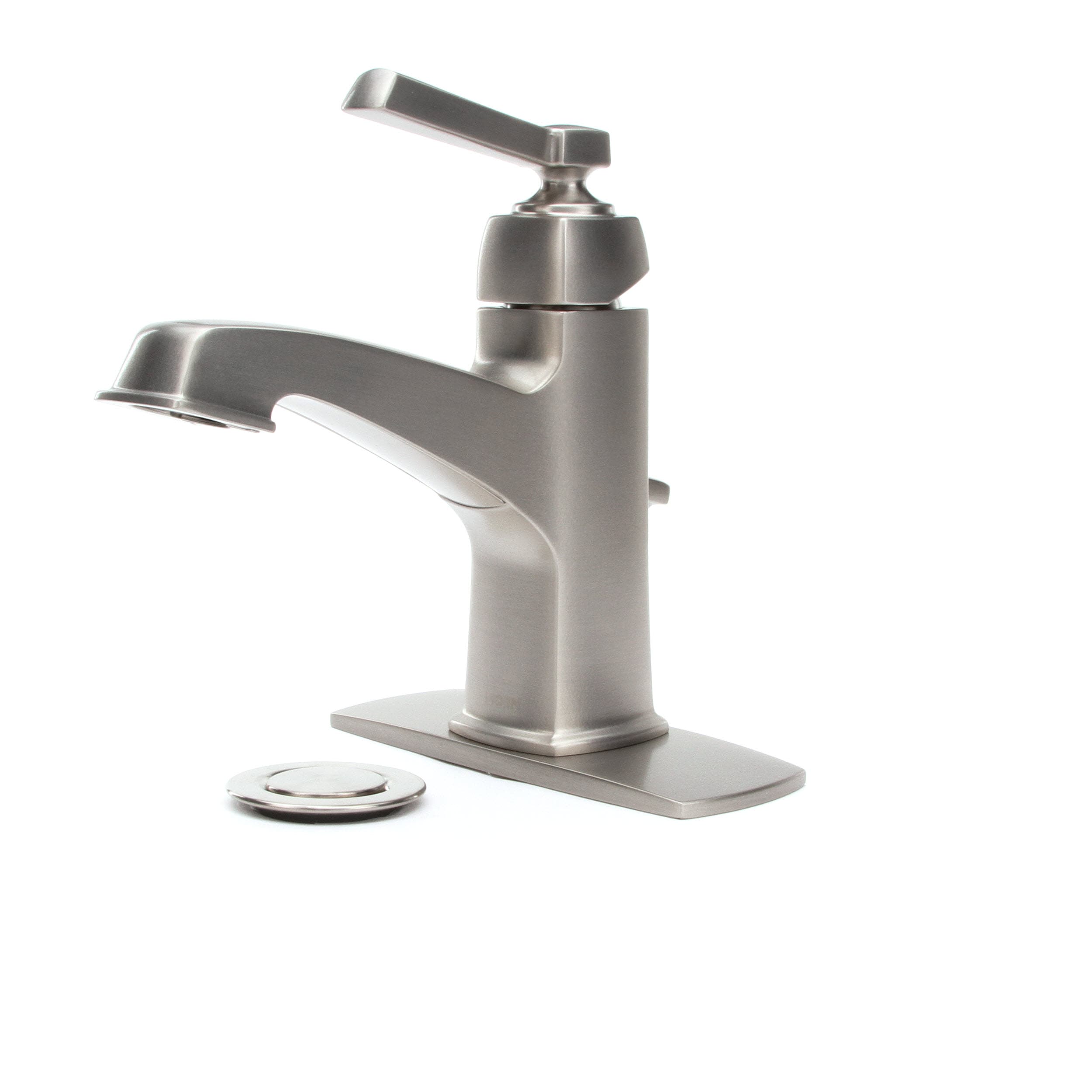 Moen Boardwalk Spot Resist Brushed Nickel 4-in Centerset 1-Handle ...