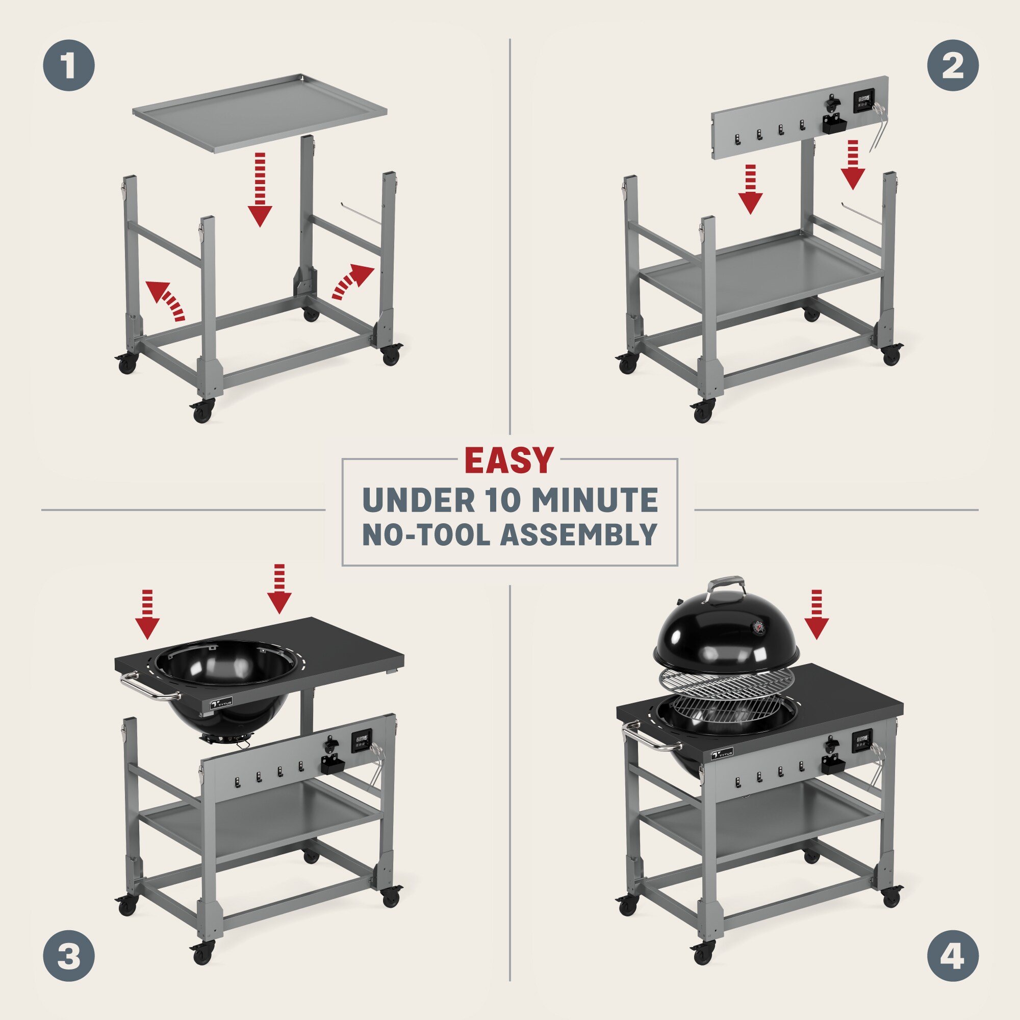 TYTUS TDT-KC2-0101 Charcoal-Grills - View #12