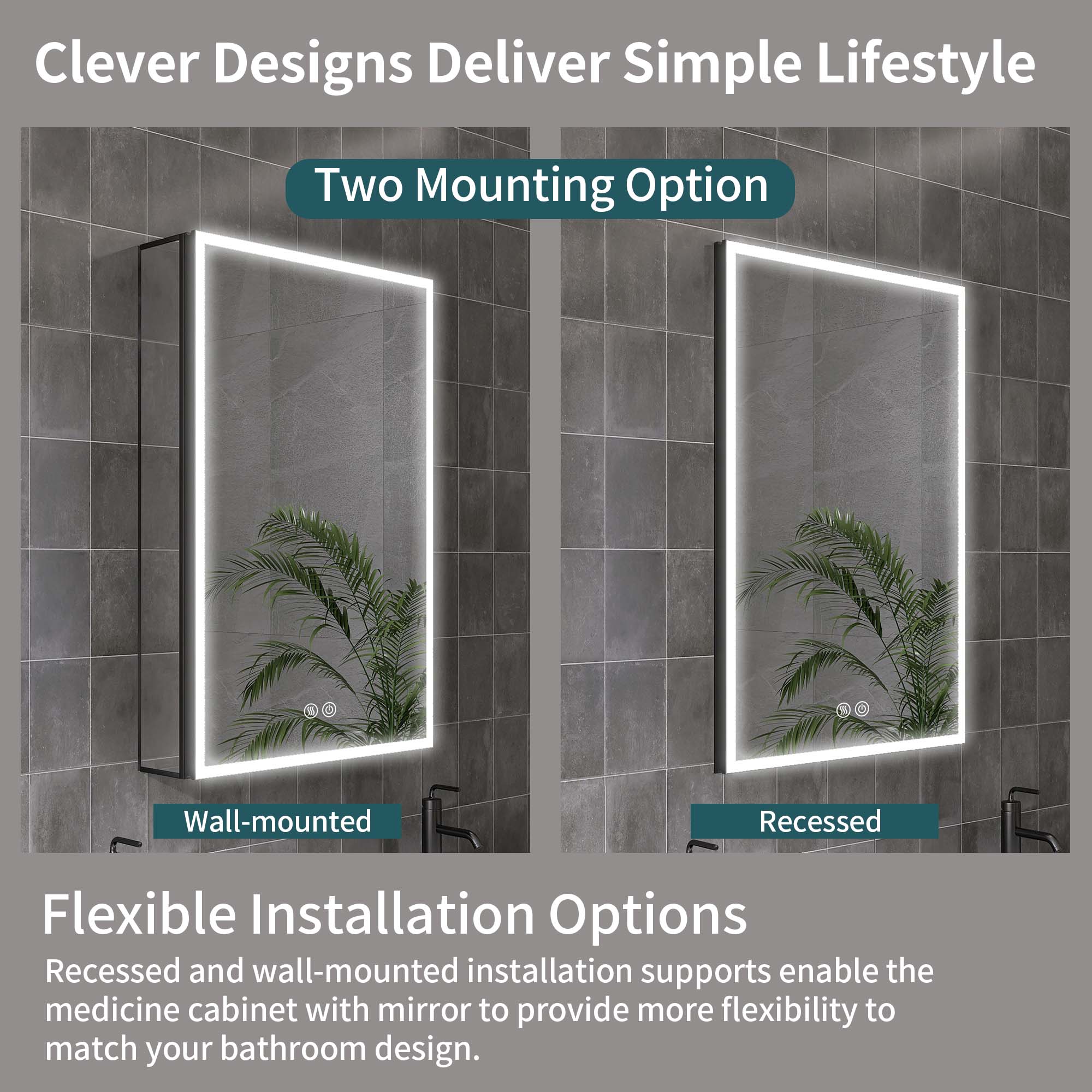 Forclover WBSGOE64415 Bathroom-Medicine-Cabinets - View #6