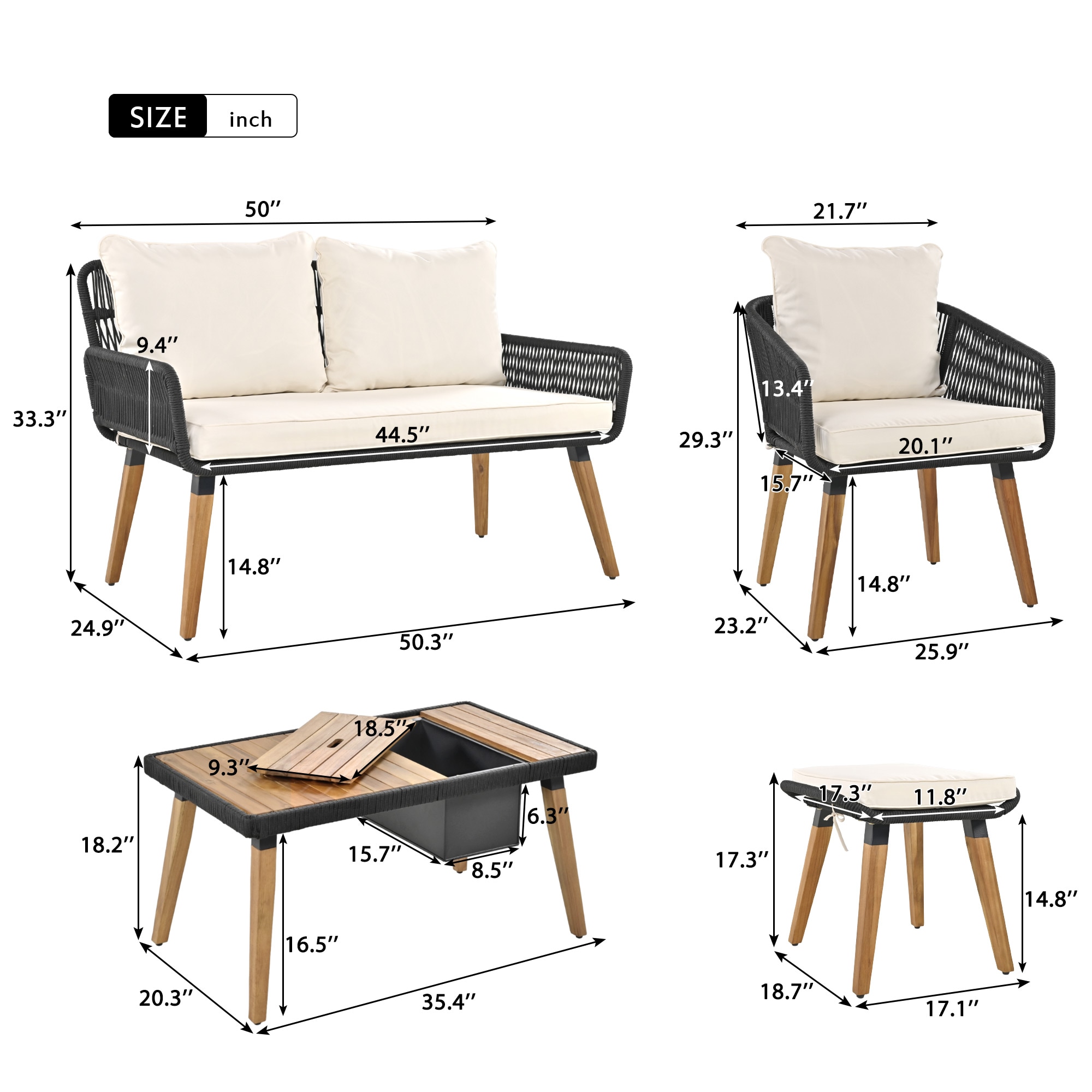 ModernLuxe L-SK000005AAA Patio-Conversation-Sets - View #8