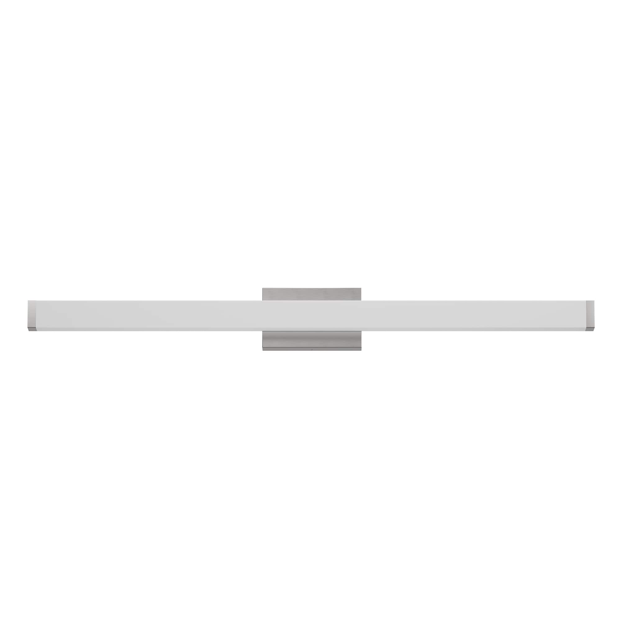 BEARSOLIM Bathroom Vanity Light Brushed Nickel Square LED 41 inch 24W 6000K Cool White Light Wall Bar Lighting Fixtures Over Mirror Brushed Nickel 41in