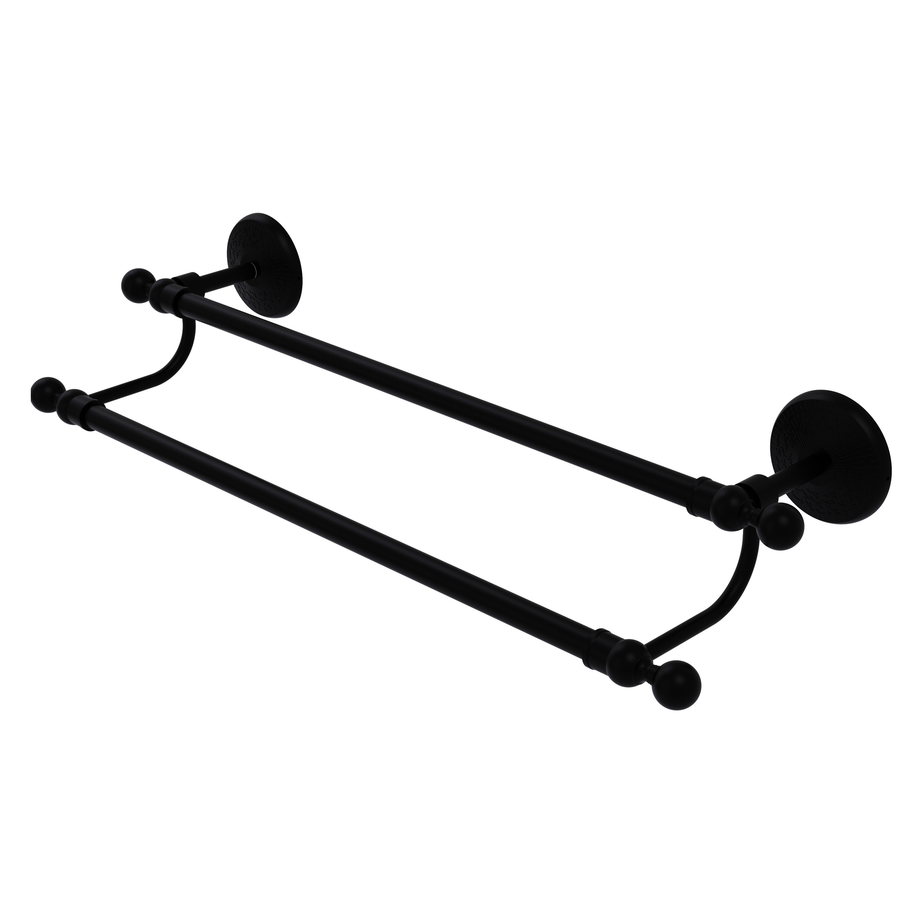 Allied Brass MC-72/30-BKM Monte Carlo 30-in double Matte Black Wall mount Double Towel Bar