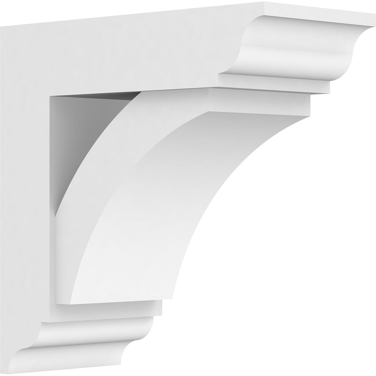 Ekena Millwork BKTP05X12X12THR01 Standard ThortonGrade 5-in x 12-in x 12-in Off-white PVC Standard bracket