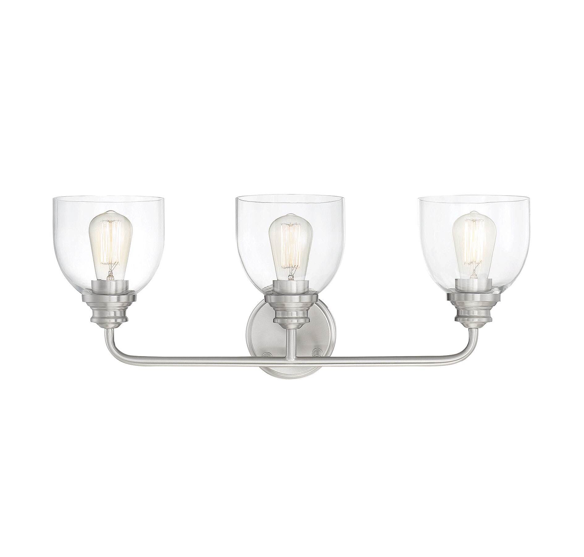  LW-SH637942 24-in 3-Light Satin Nickel Transitional Vanity Light Bar