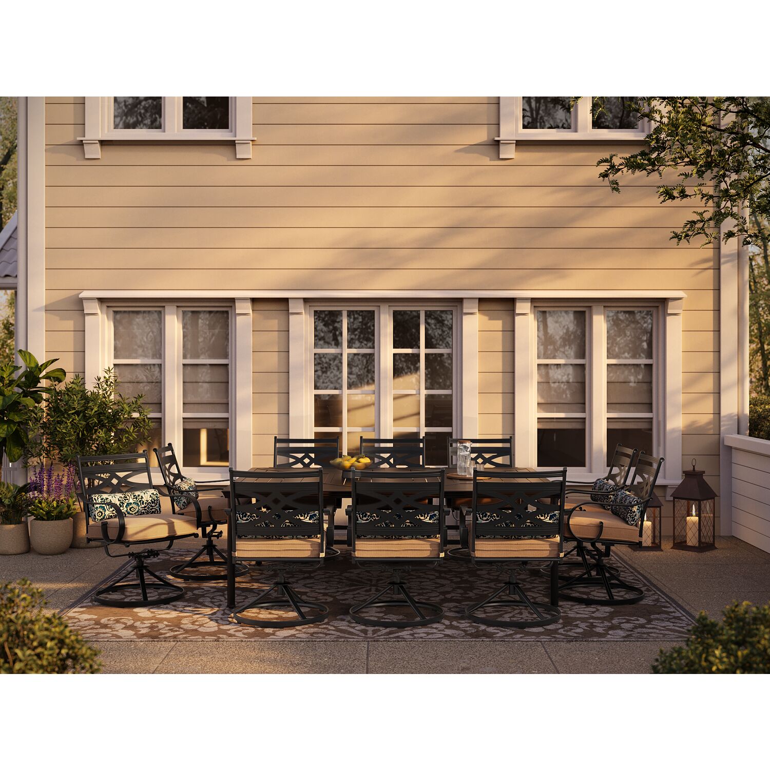 Hanover MCLRDN11PCSW10-TAN Patio-Dining-Sets - View #12