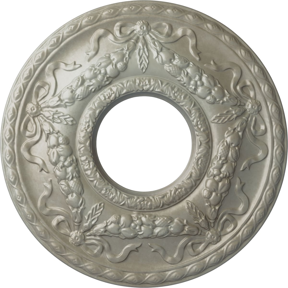 Ekena Millwork CM26HUFLS Hurley 22.125-in W x 22.125-in L Painted Flash Gold Polyurethane Whole Ceiling Medallion