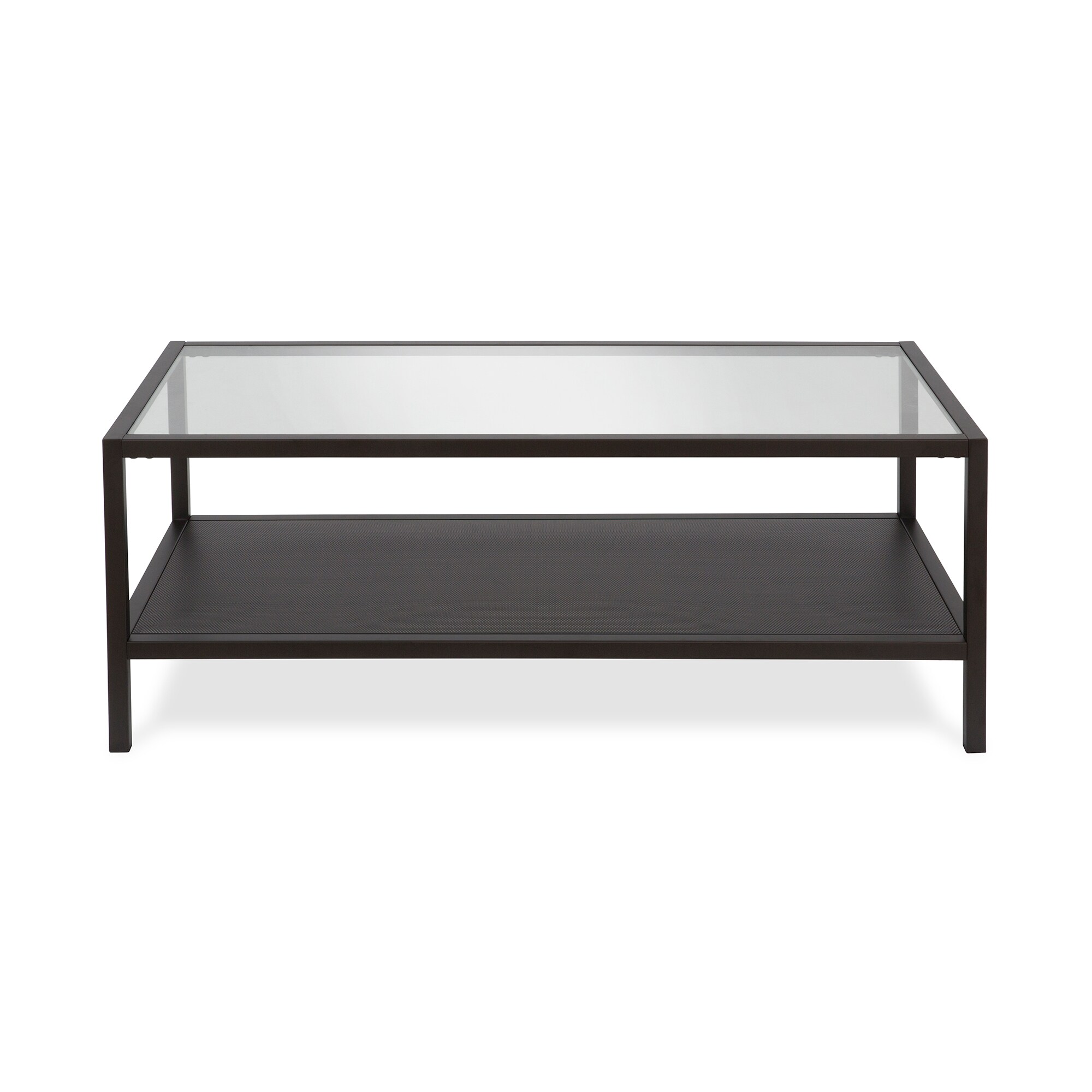 Hailey Home Rigan Blackened Bronze Glass Modern Coffee Table Ct0067 At 6012