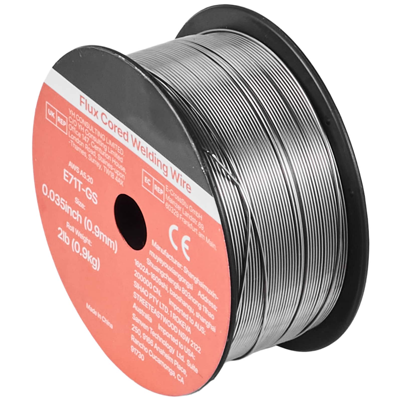 GIVIMO Flux Core MIG Welding Wire 3-Pack E71T-GS 0.035-in 2-lb per Roll Gasless Mild Steel Welding Wire Low Spatter All Position Self-Shielded for Outdoor Welding