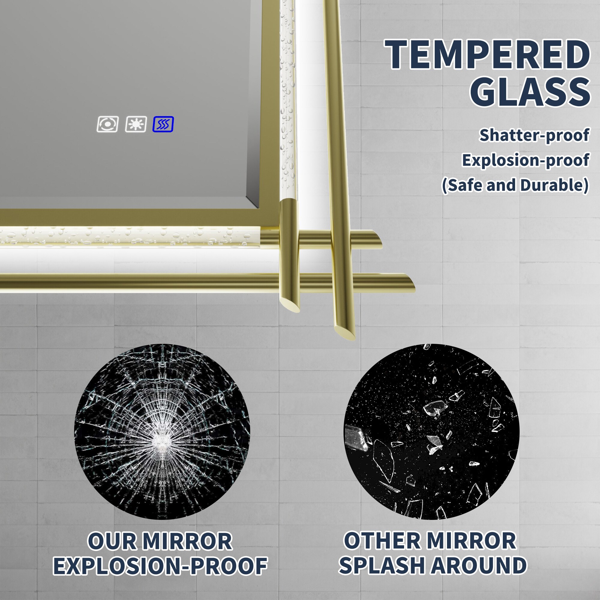 AAZJ ASY-MC2430GD Framed-Bath-Mirrors - View #10