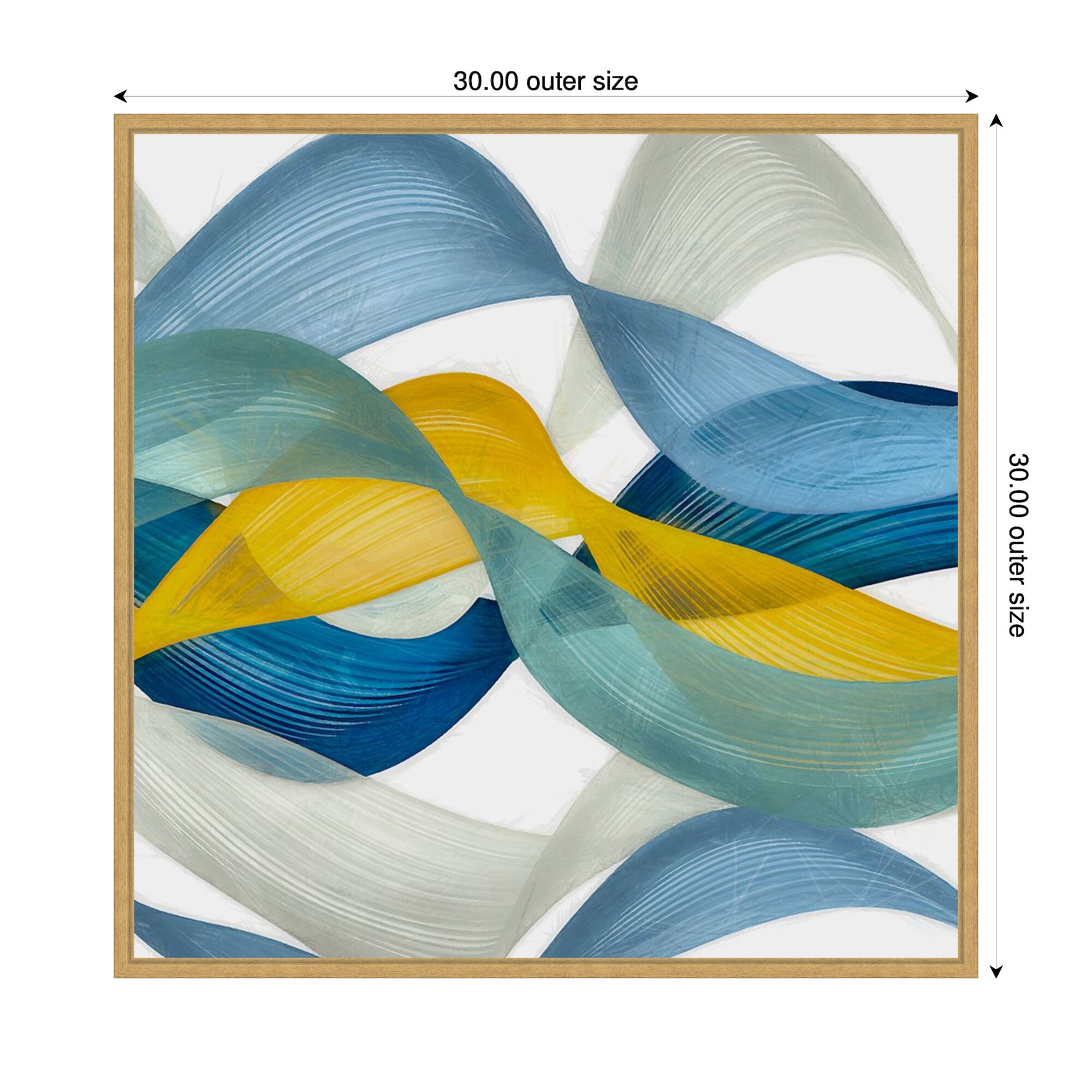 Amanti Art Horizontal Bands IV by Alonzo Saunders Framed Canvas Wall ...
