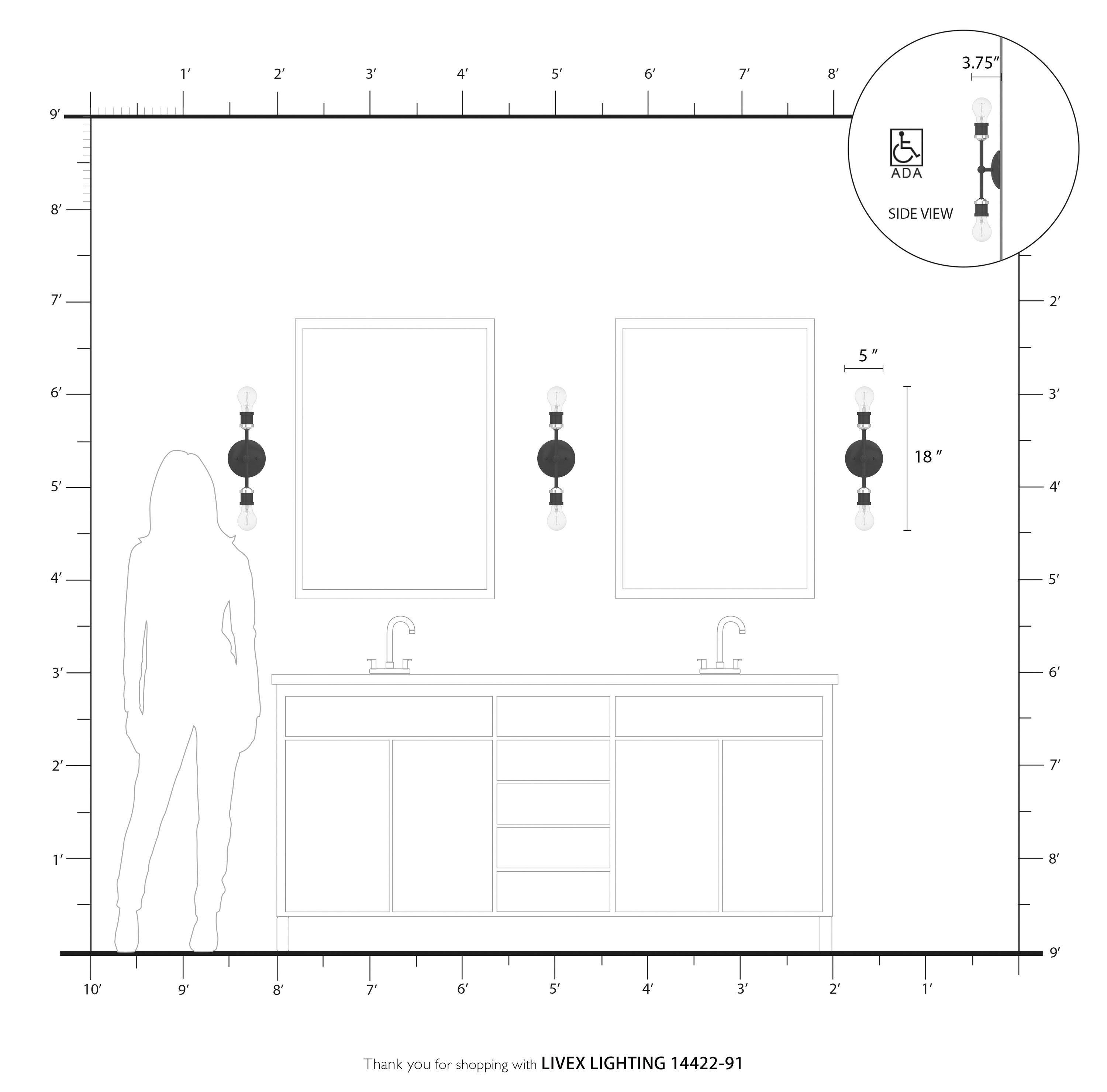 Lansdale Brushed Nickel 12" Contemporary Vanity Light