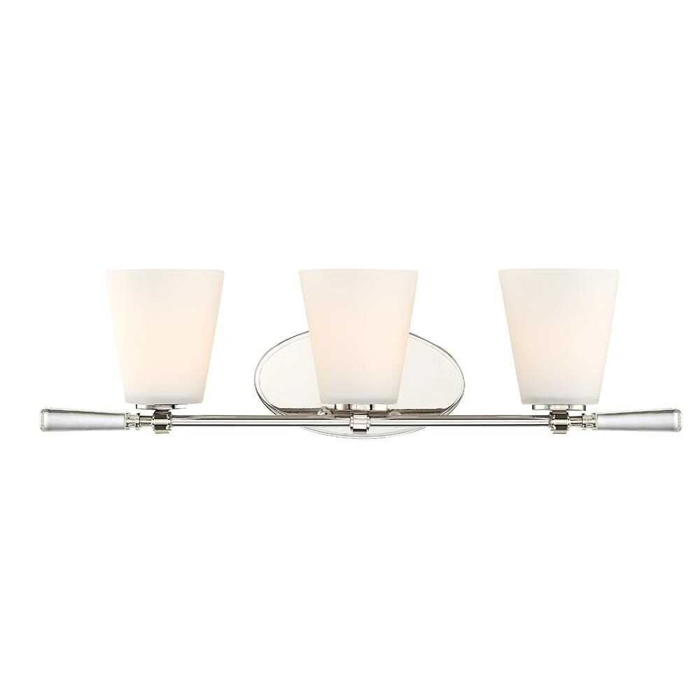 Designers Fountain 92203-PN Abree 24.75-in 3-Light Polished Nickel Modern/Contemporary Vanity Light