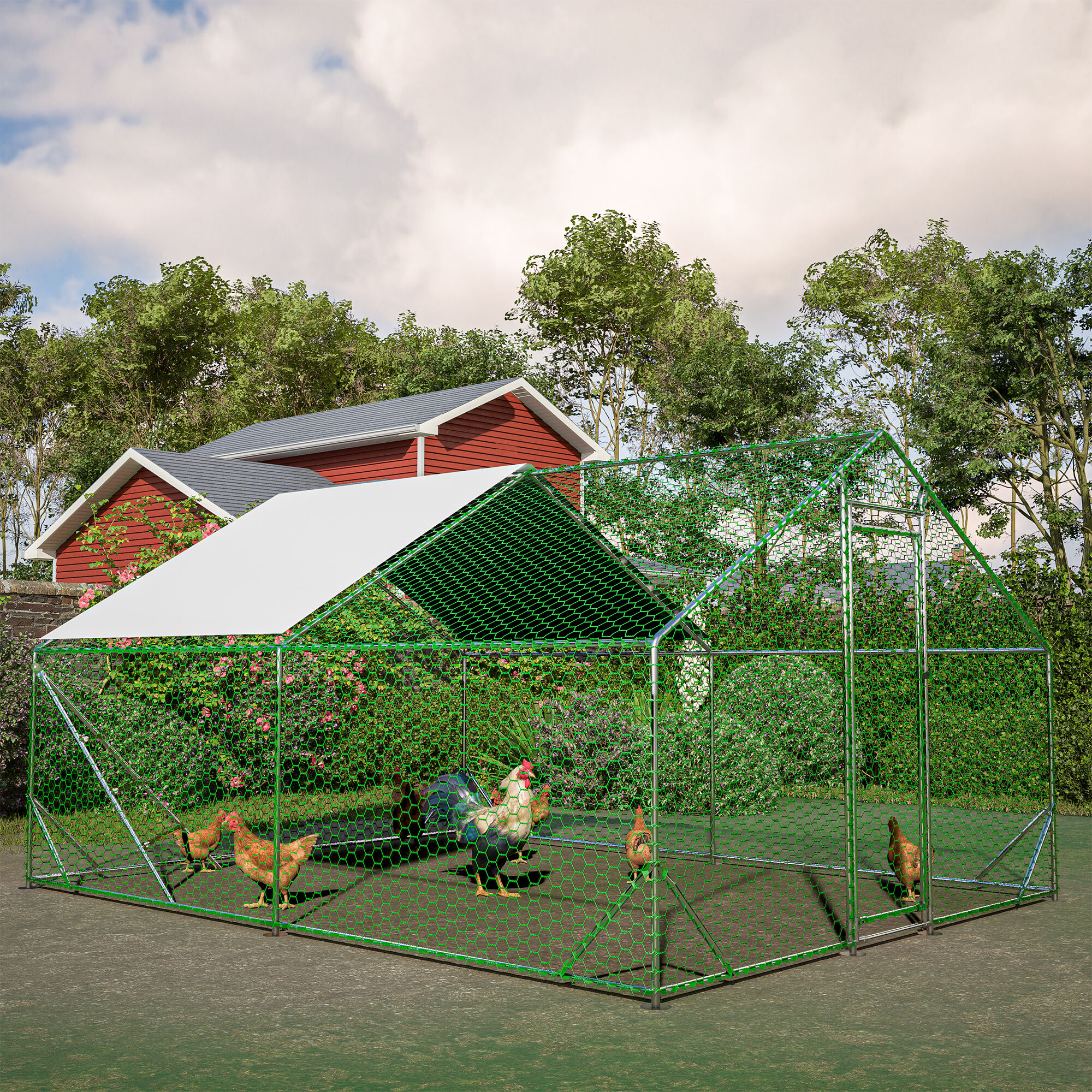 Kahomvis CX-QPW1-5355 Chicken-Coops-Rabbit-Hutches - View #2