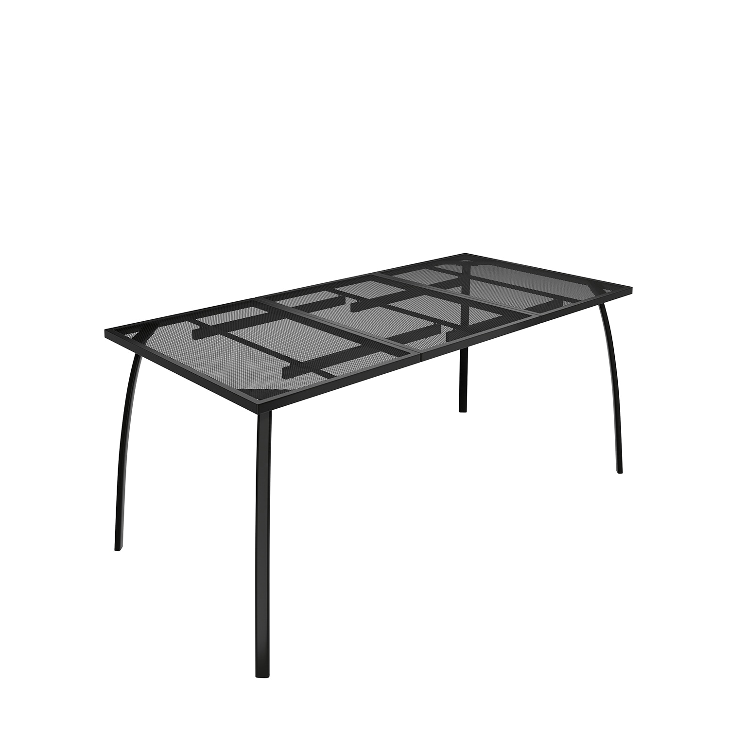 Clihome CL-SL65TW02-BL Patio Mesh Table Rectangle Dining 31-in W x 64-in L