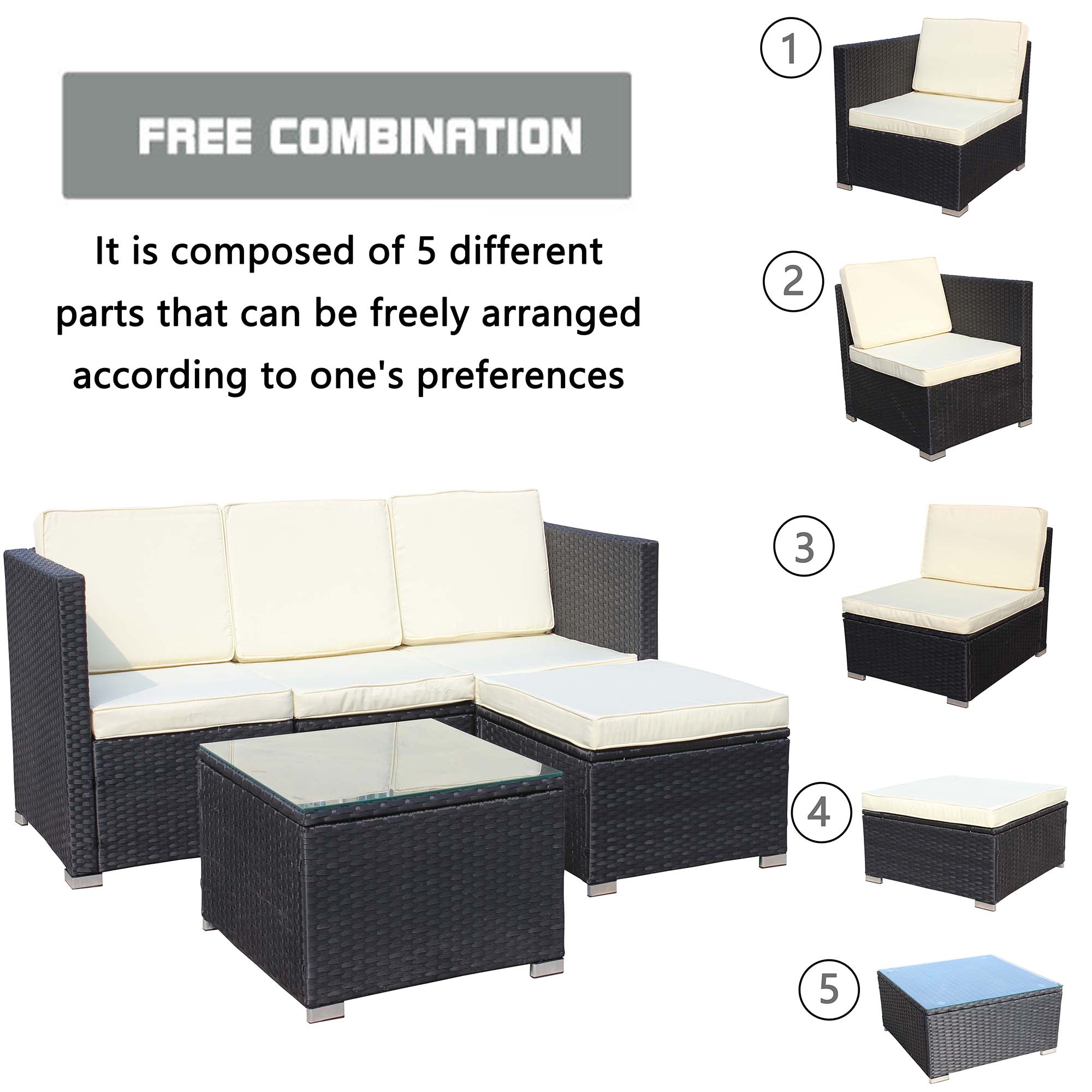 SINOFURN SYB260046GY Patio-Sofas-Daybeds - View #15