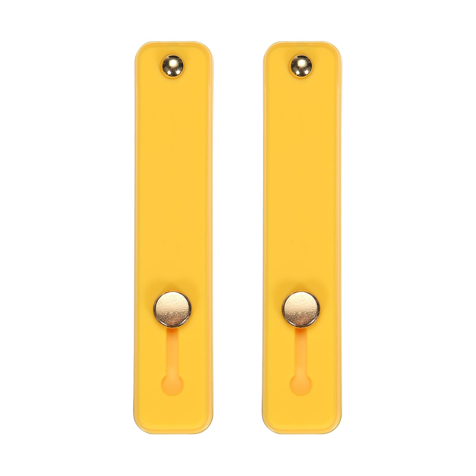 Unique Bargains 2pcs Phone Loop Finger Holder Silicone Phone Strap Grip Holder Cell Phone Grip Stand for Most Smartphones Yellow #S26032700UX2112