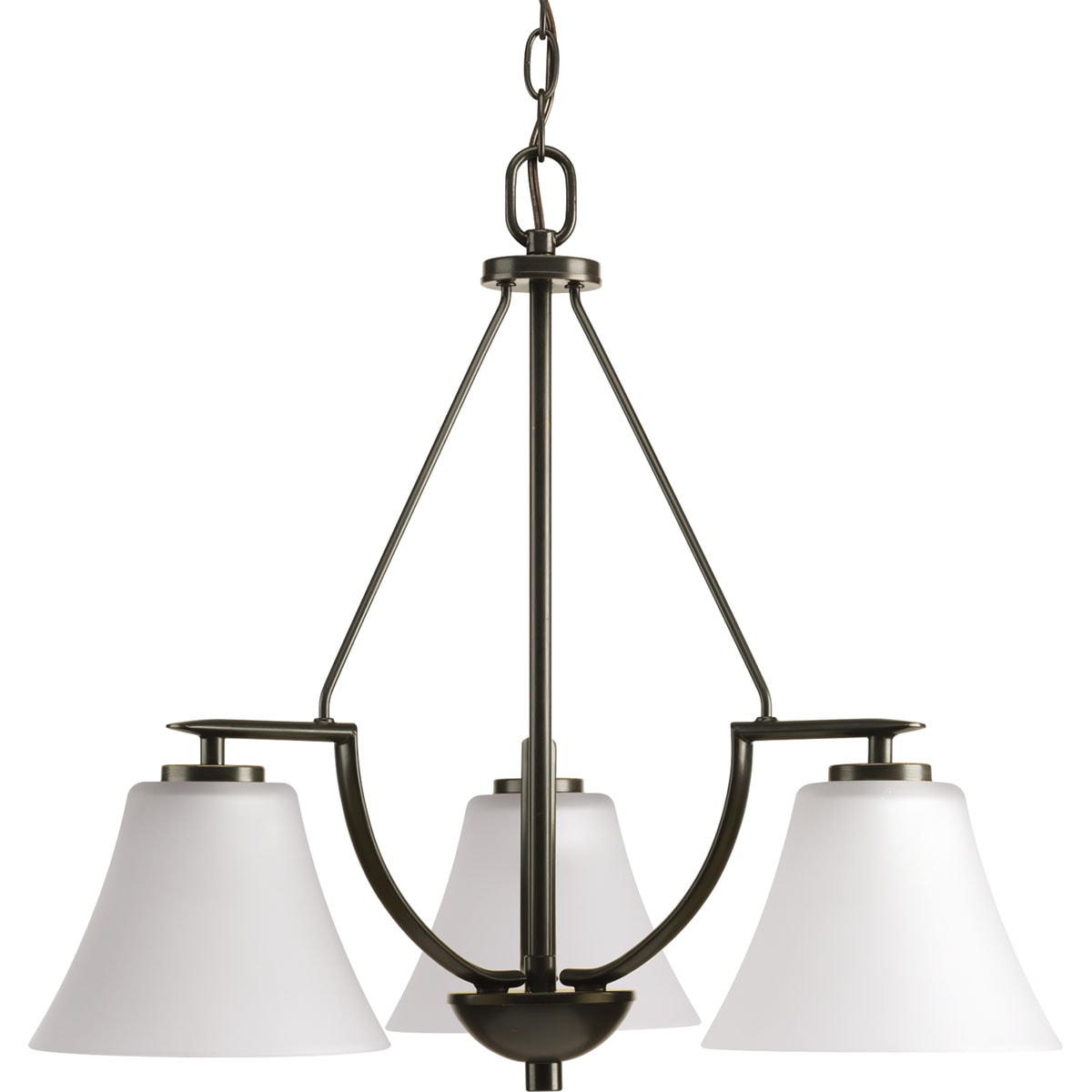 Progress Lighting P4621-20W Bravo 3 -Light Antique Bronze Transitional For Use in Bedrooms, Dining Rooms, Foyers, Kitchens, Living Rooms Chandelier