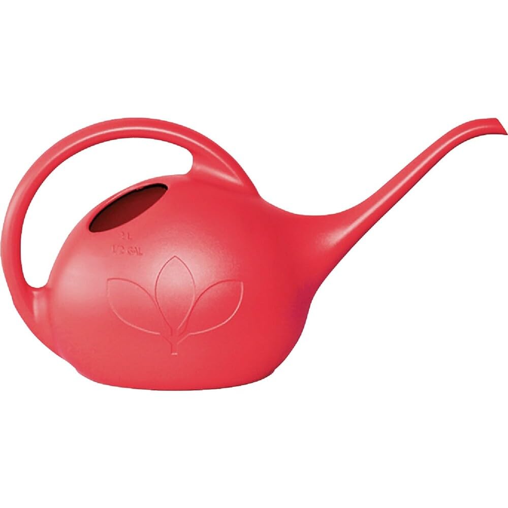 Indoor Watering Can Red Plastic 1/2-Gallon