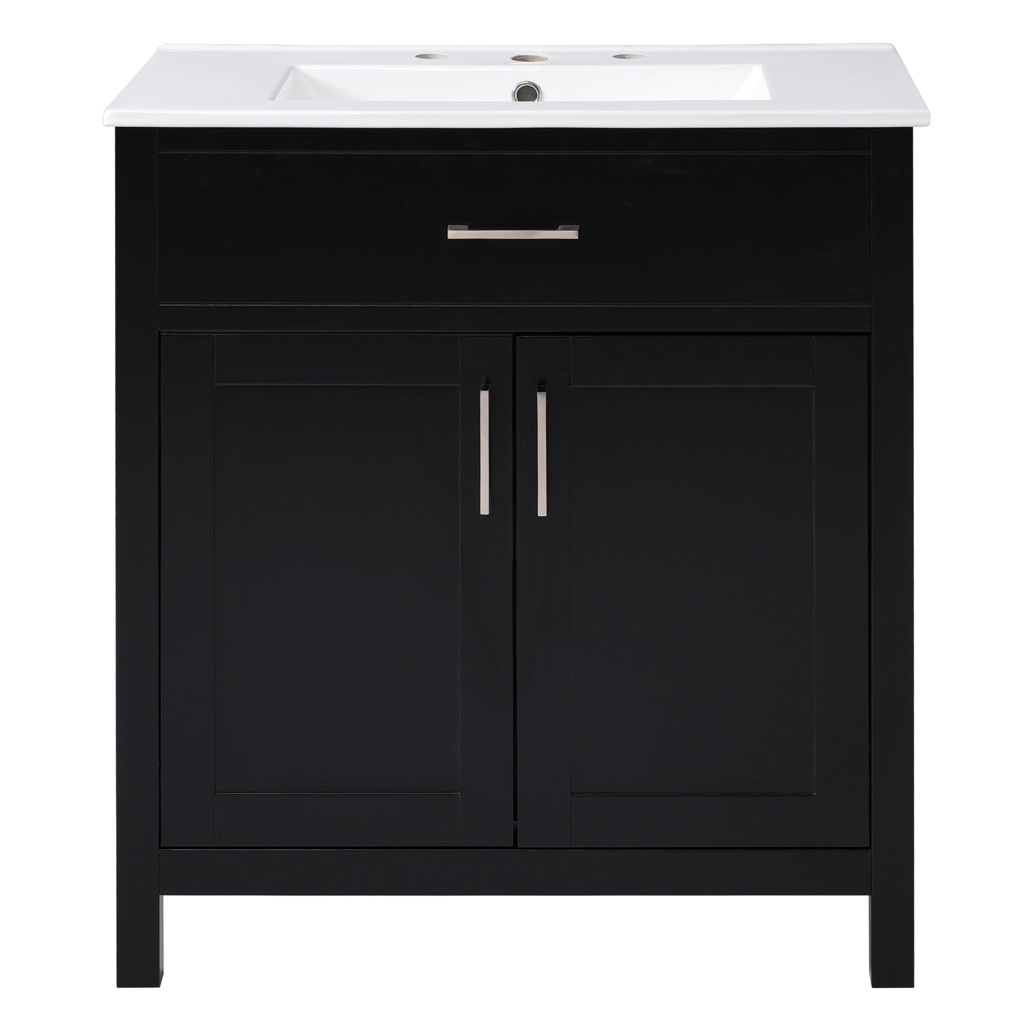 BEARSOLIM 30-in Bathroom Vanity with Ceramic Sink and Ample Storage