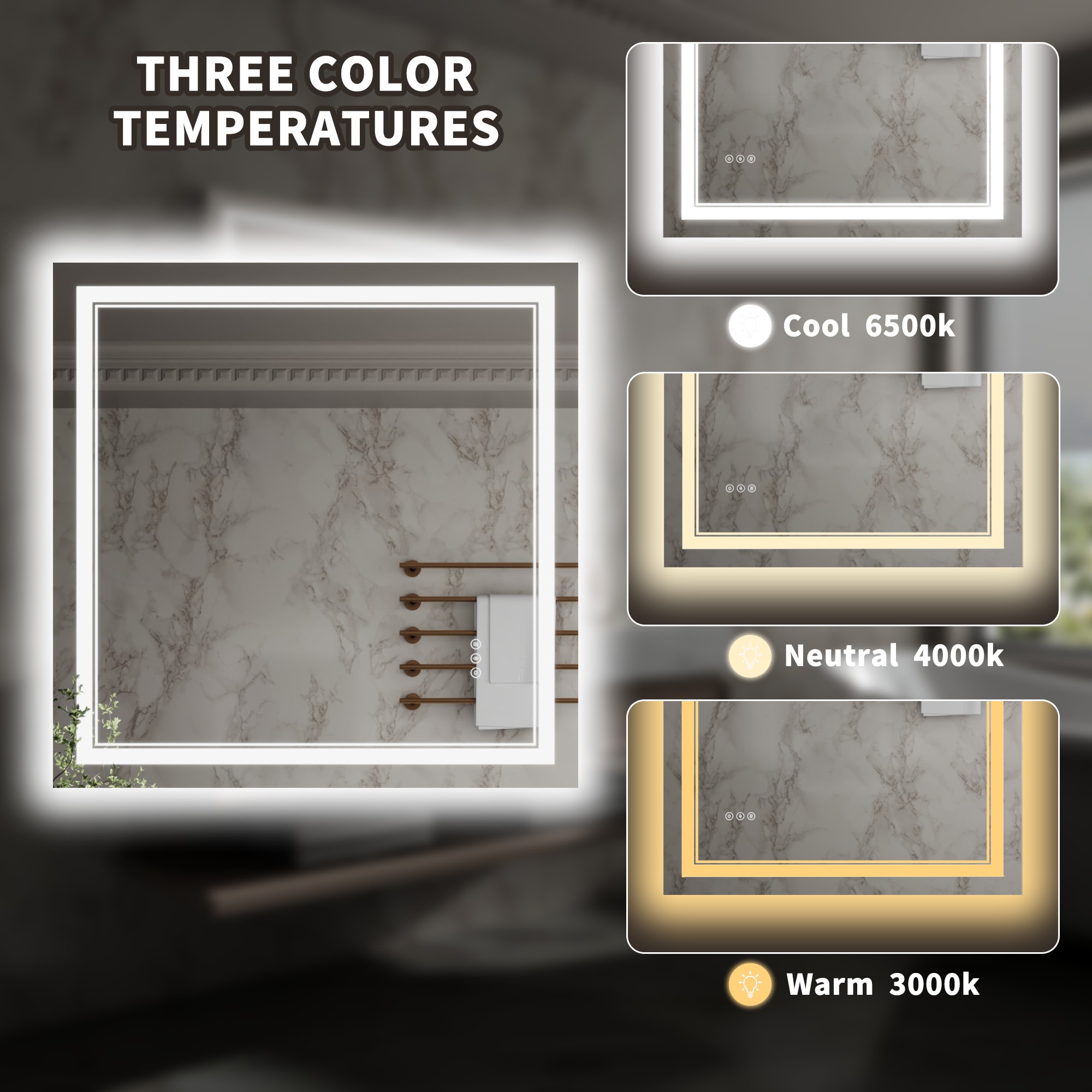 ExBrite TFBM3636 Framed-Bath-Mirrors - View #4