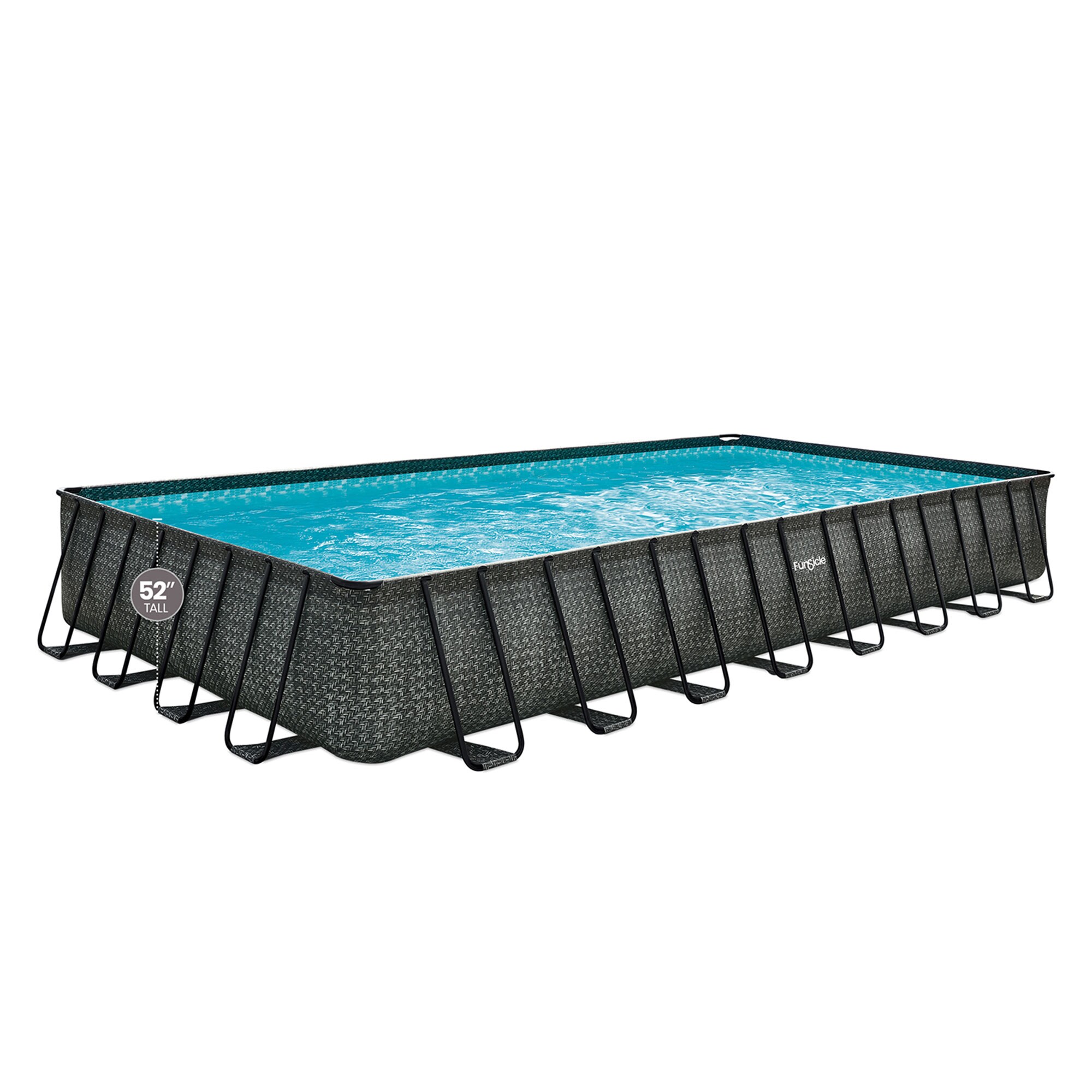 Funsicle 13-ft x 8-ft x 39.5-in Metal Frame Oval Above-Ground Pool