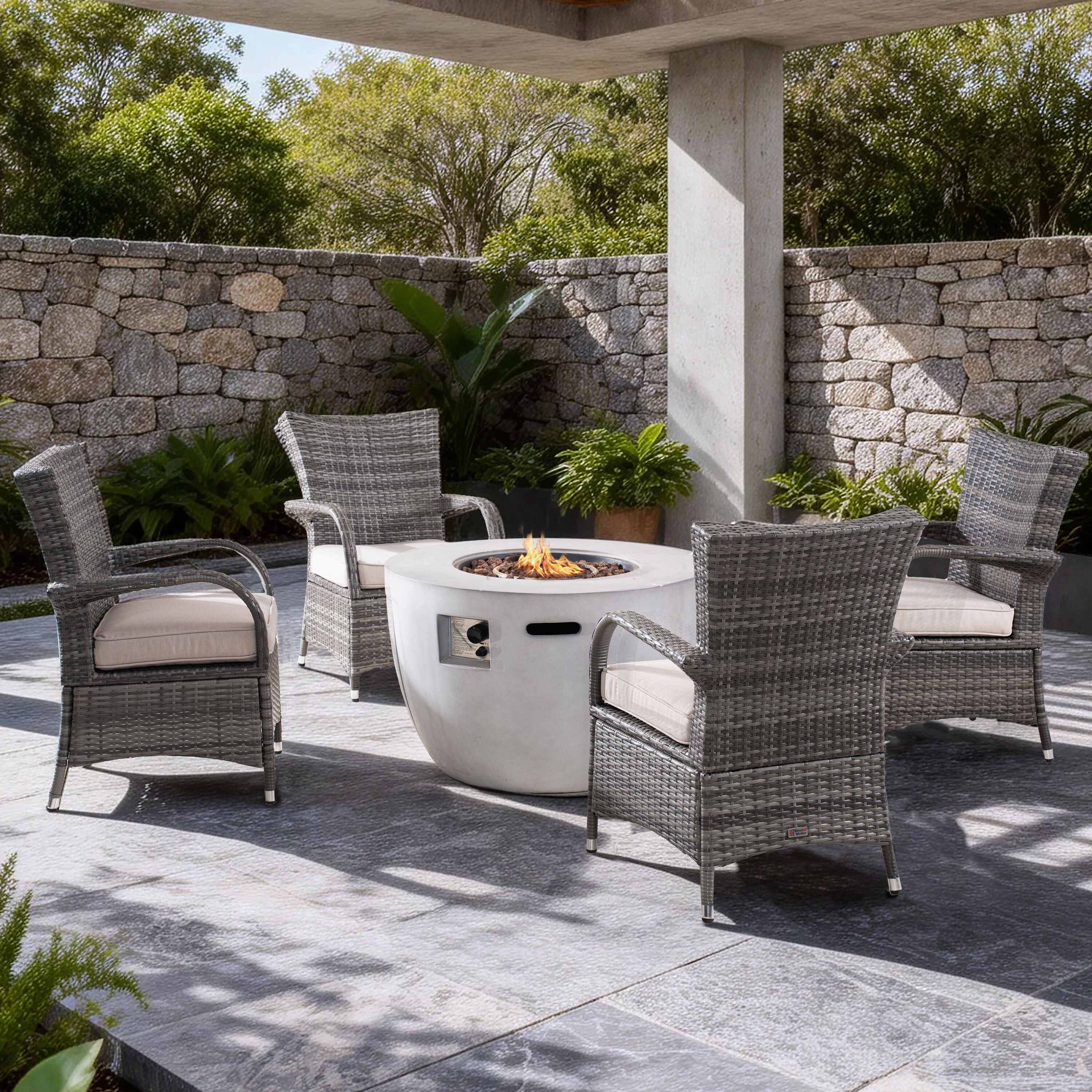Direct Wicker DWG-21601123-G Patio-Conversation-Sets - View #4