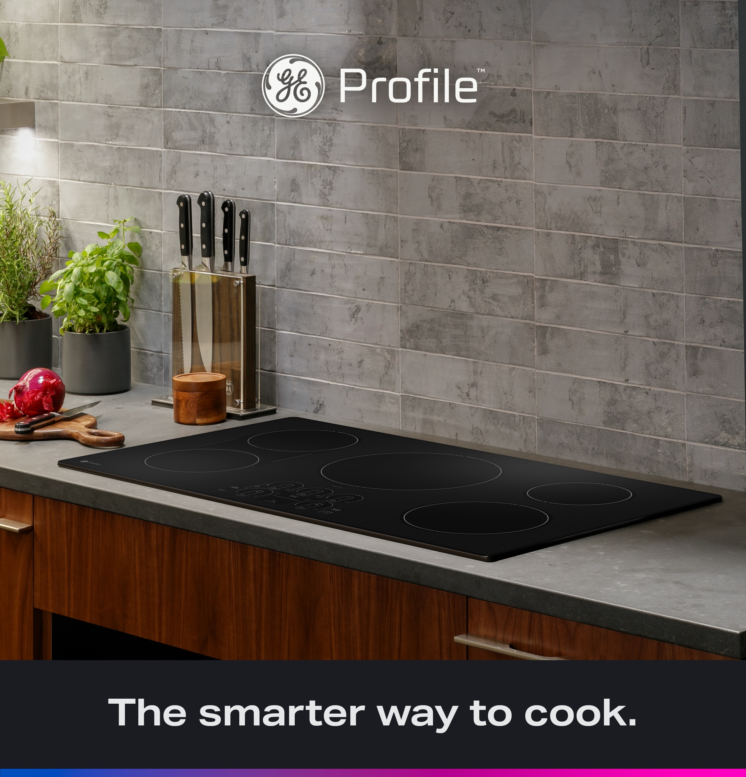 GE Profile 36 in. 5-Burner Smart Induction Cooktop with Power Burner -  Black