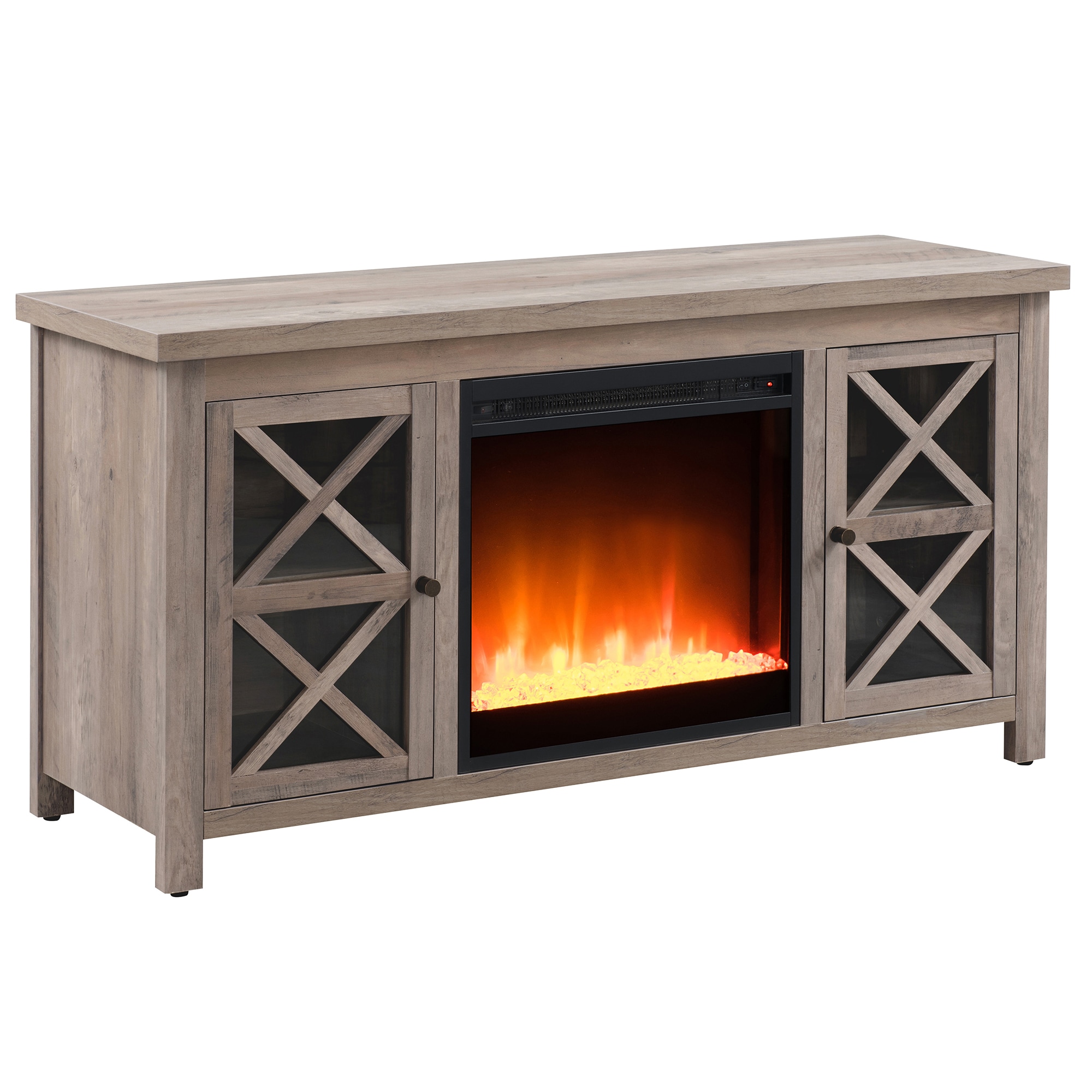 Hailey Home TV0685 Colton Modern/Contemporary Gray Oak TV stand ( Accommodates TVs up to 55-in )