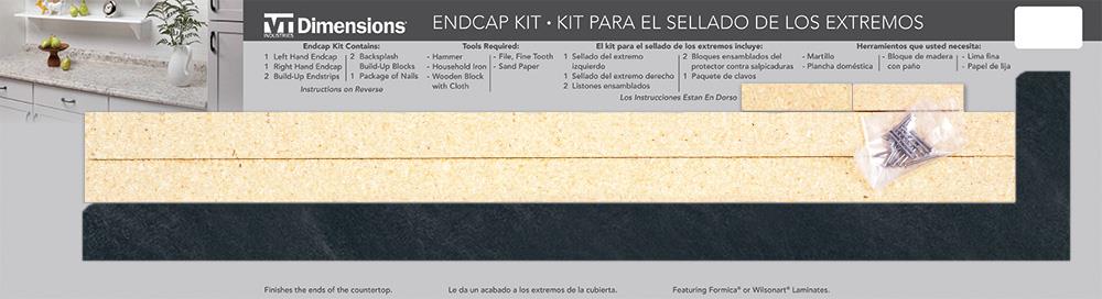 VT Dimensions 016149179993690-34 7.5-in W x 28-in H x 0.75-in D Basalt Slate Kitchen Countertop End Cap