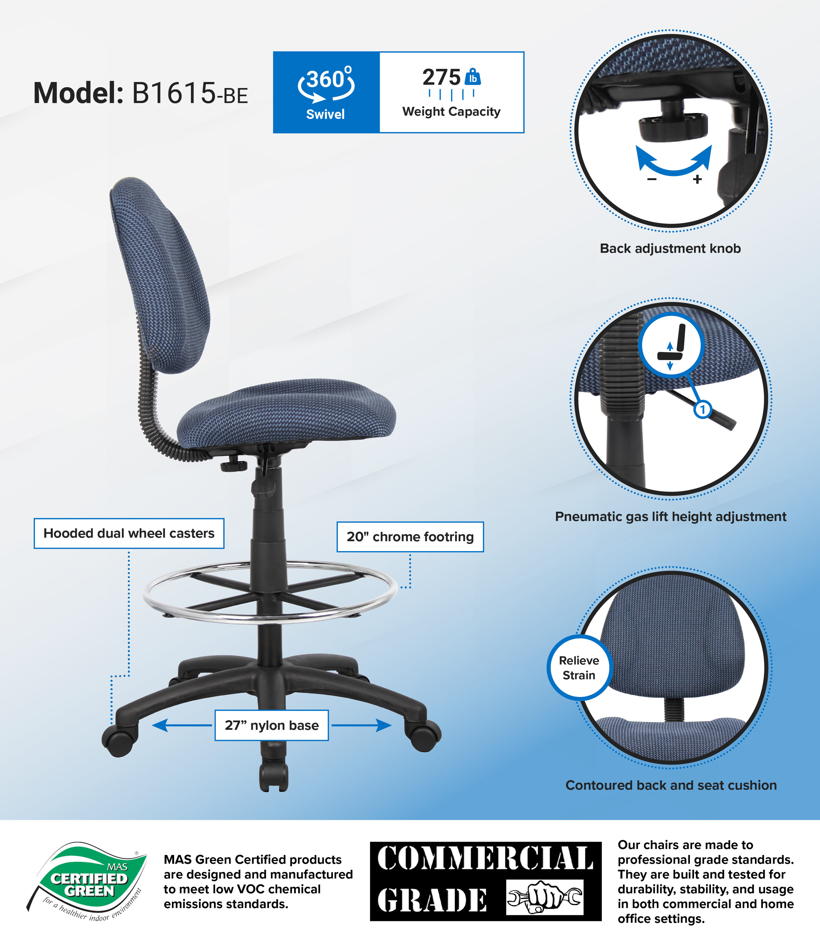 Boss Office Products B1615-BE Office-Chairs - View #7
