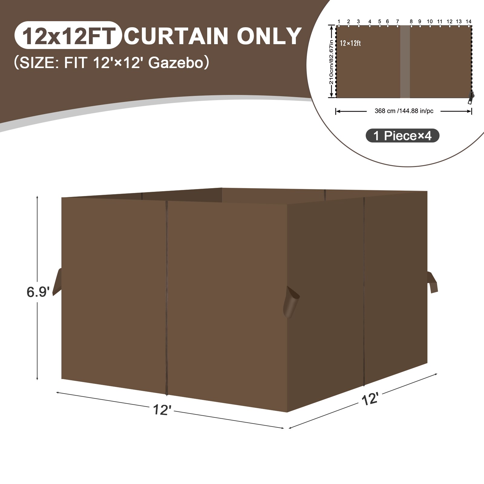 Aoodor A032-PBNBN Gazebo-Parts-Accessories - View #2