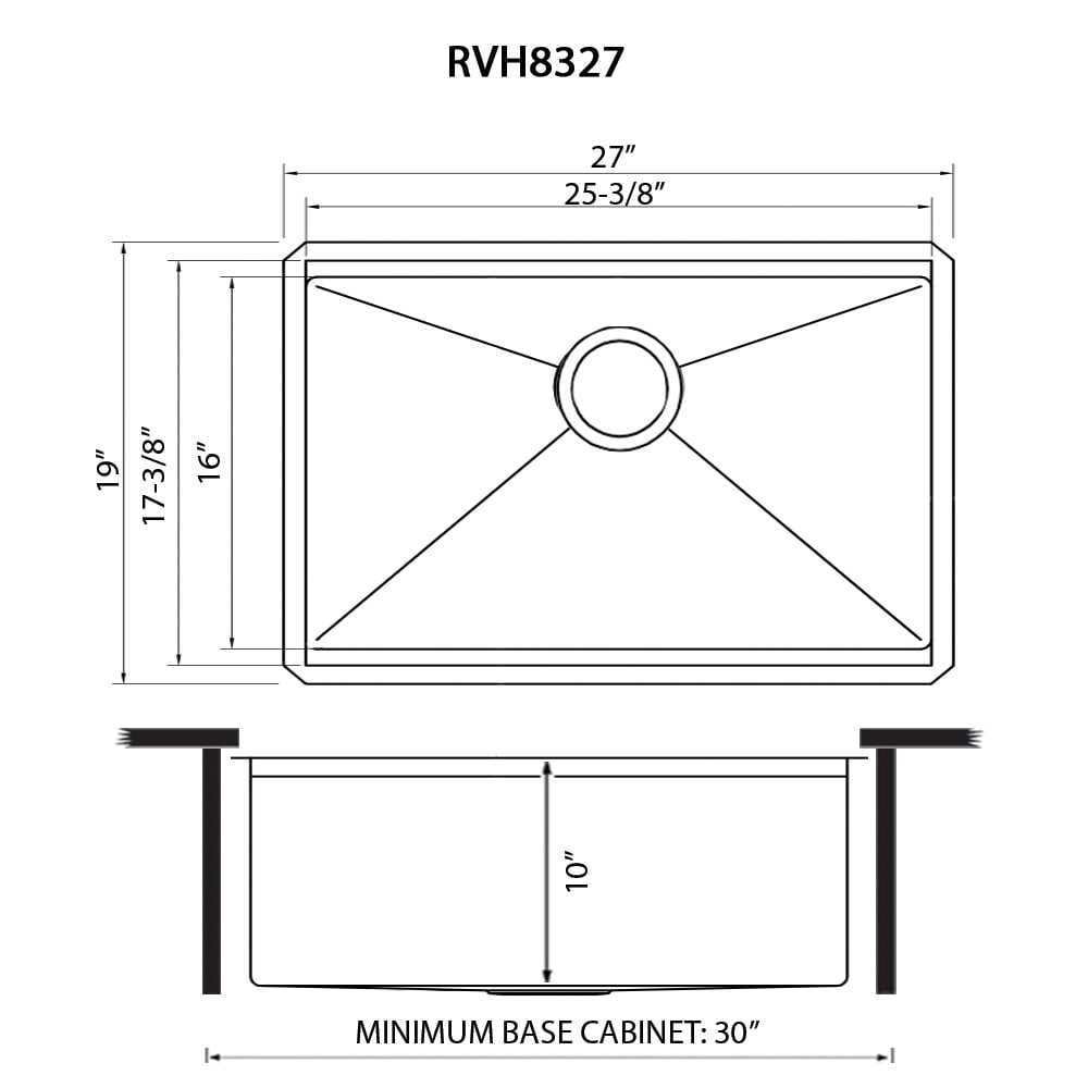 Ruvati RVH8327 Kitchen-Sinks - View #9
