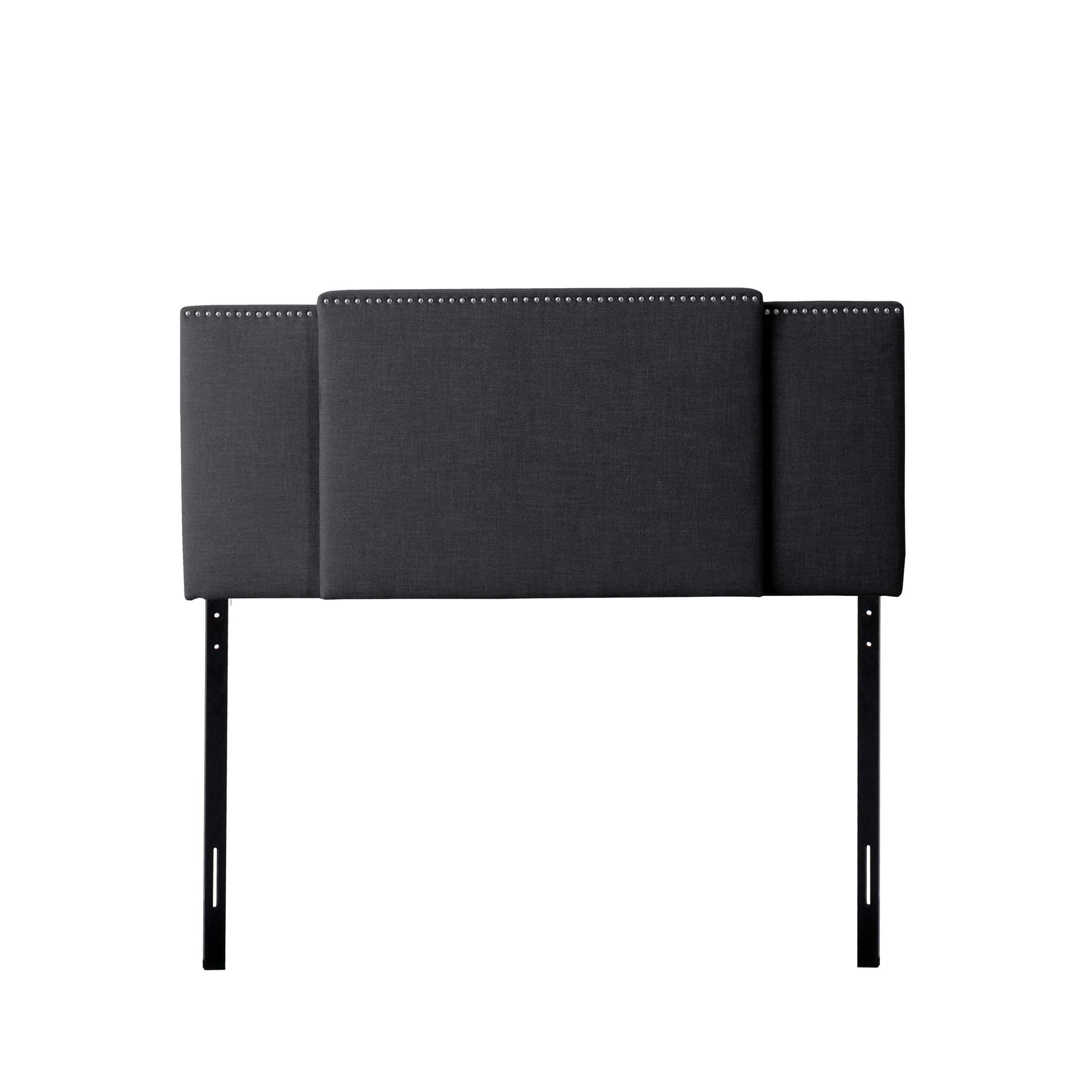 CorLiving BBT-920-A Fairfield Dark Grey Adjustable Polyester Upholstered Headboard