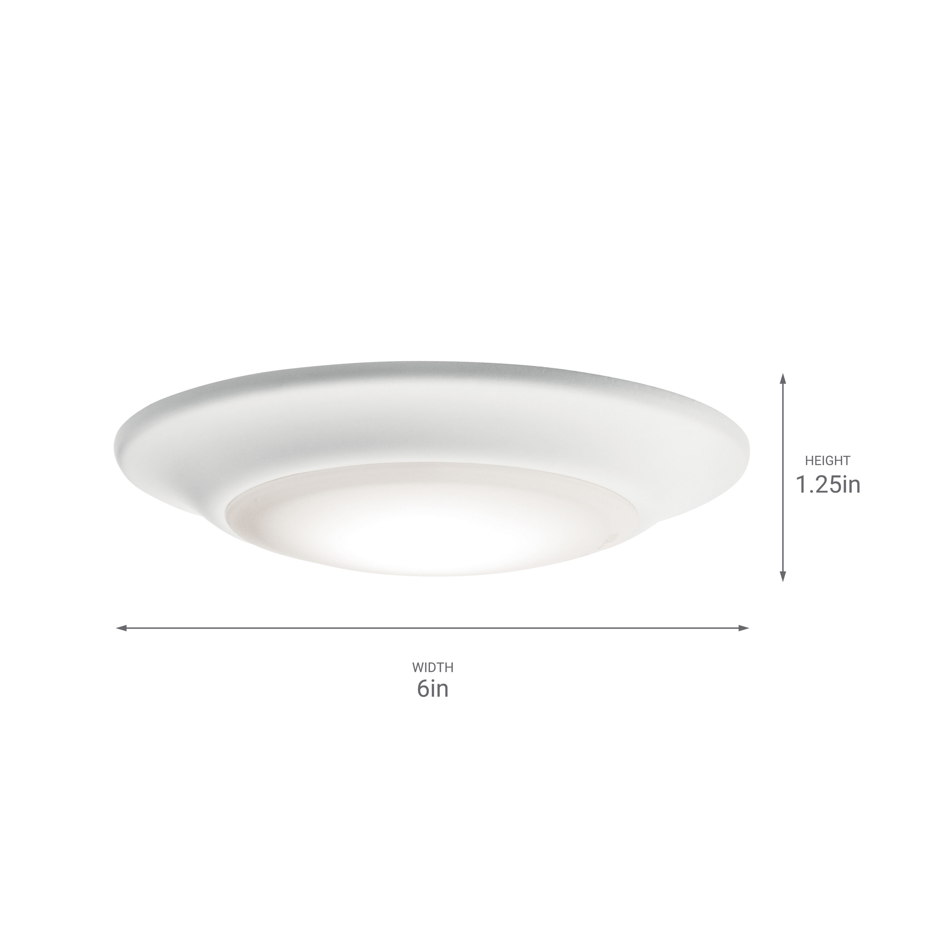 Kichler Downlight Gen I 1 Light White LED Flush Mount Light ENERGY