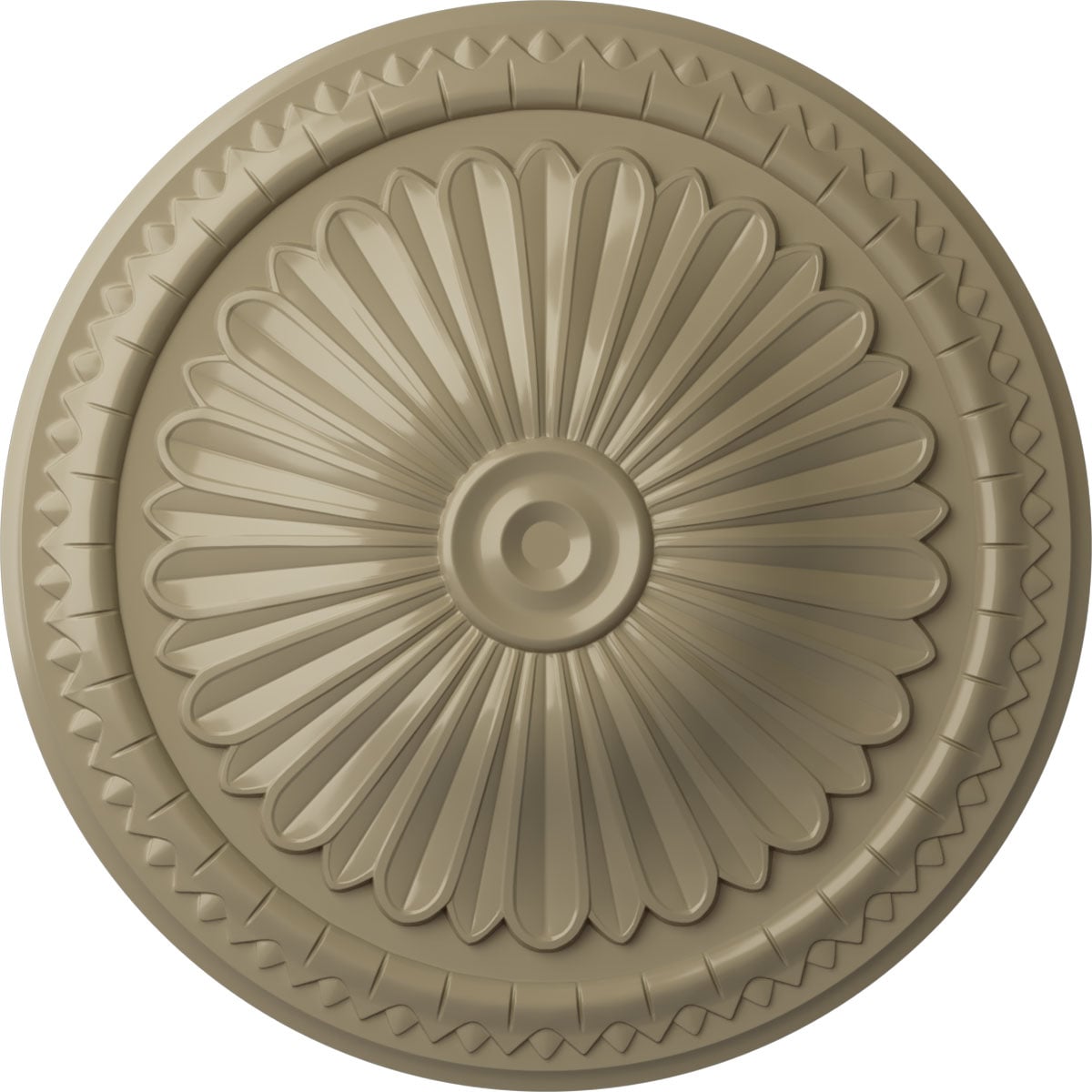 Ekena Millwork CM14AXGDF Alexa 15-in W x 15-in L Painted Gobi Desert Polyurethane Whole Ceiling Medallion