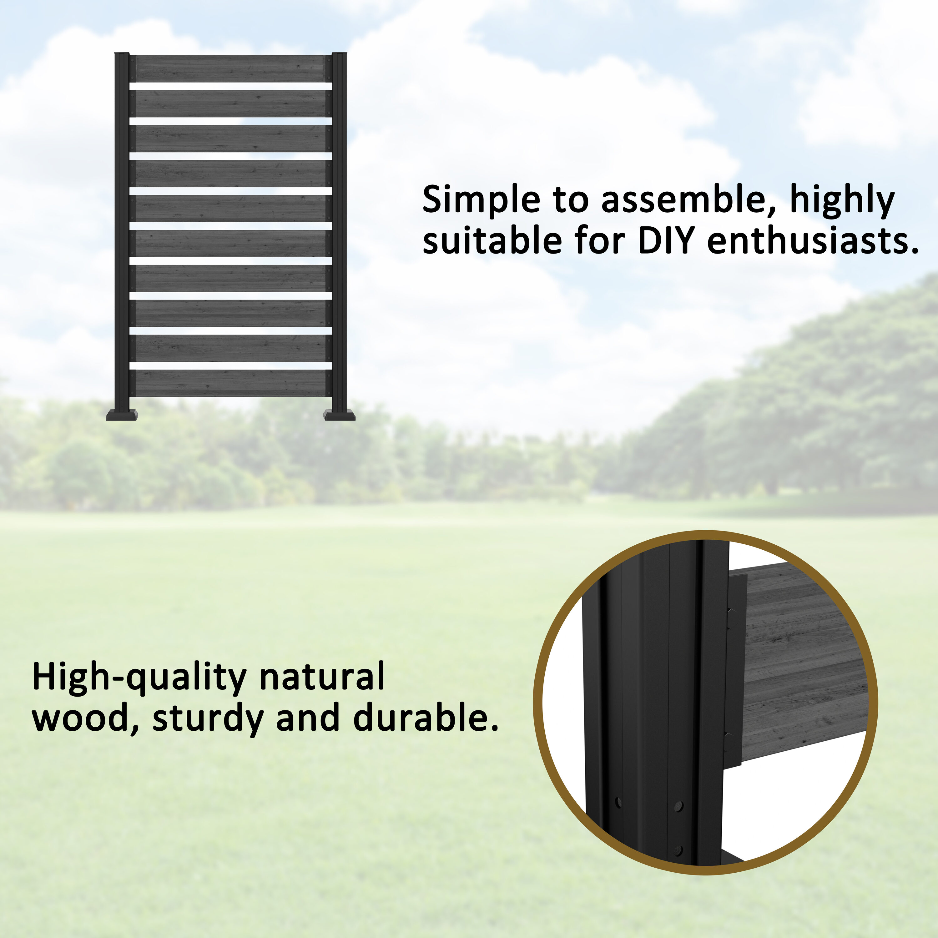 VEIKOUS PG0218-01BK-2 Outdoor-Privacy-Screen - View #4