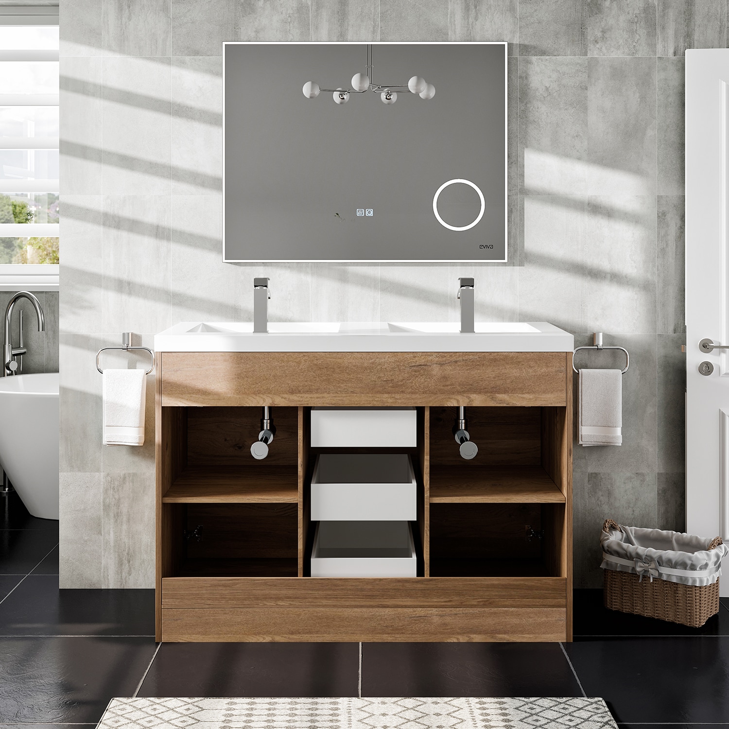 Eviva EVVN12-8-48NOK-DS Bath-Vanity-Combo - View #7