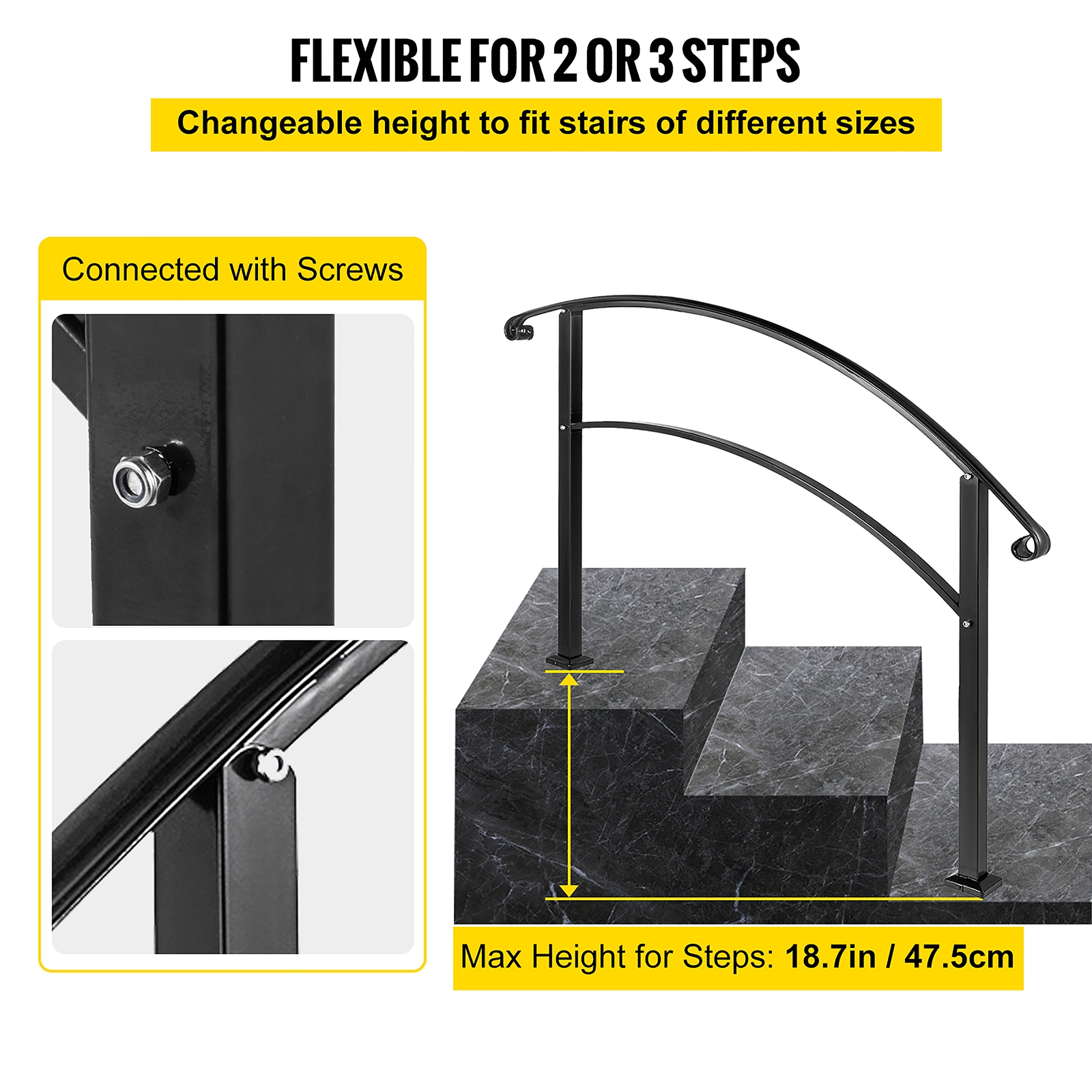 VEVOR 3FTHWTYFSBLACK001V0 railings - View #4