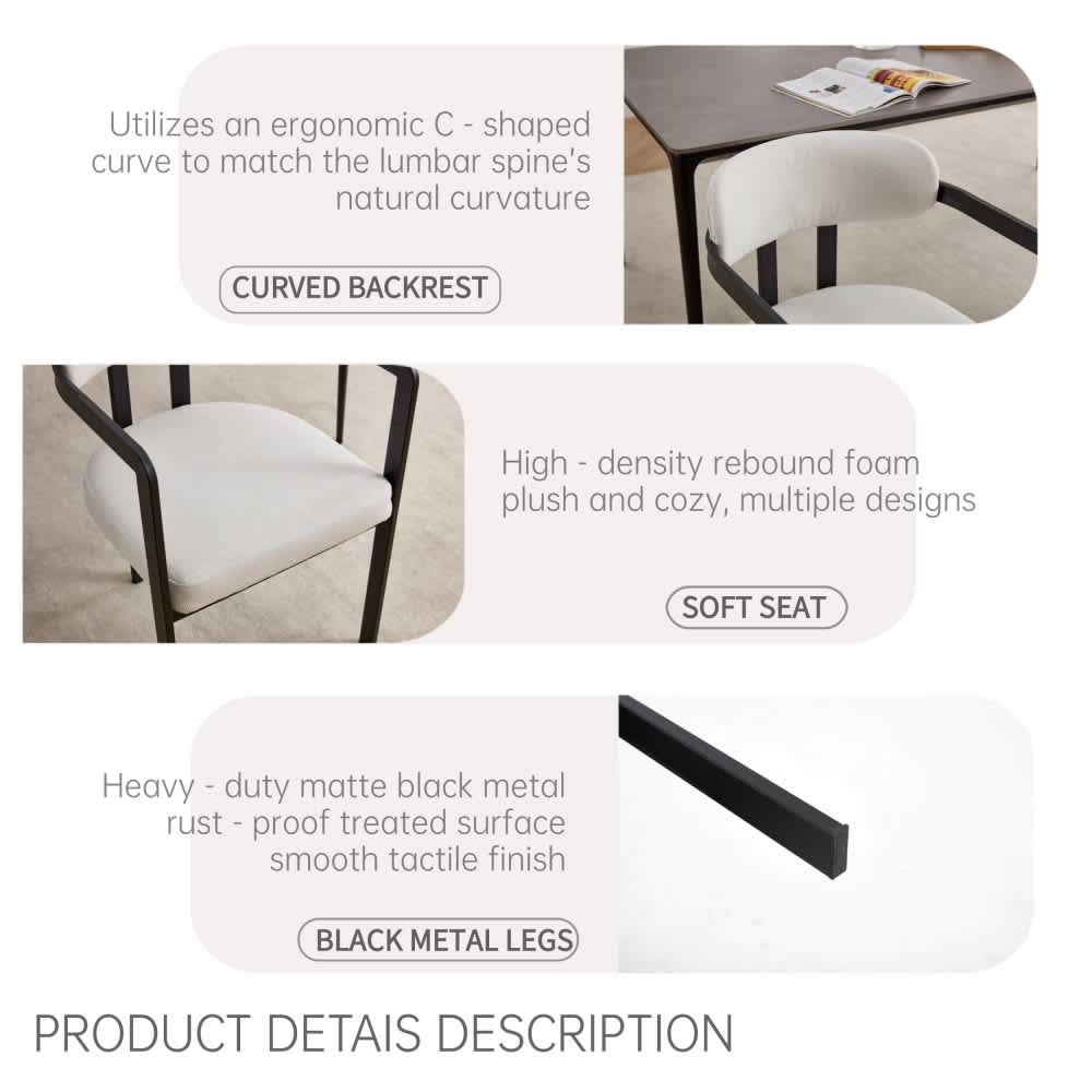 Coolbibila SAM-DINING-BEIGE Dining-Chairs - View #7