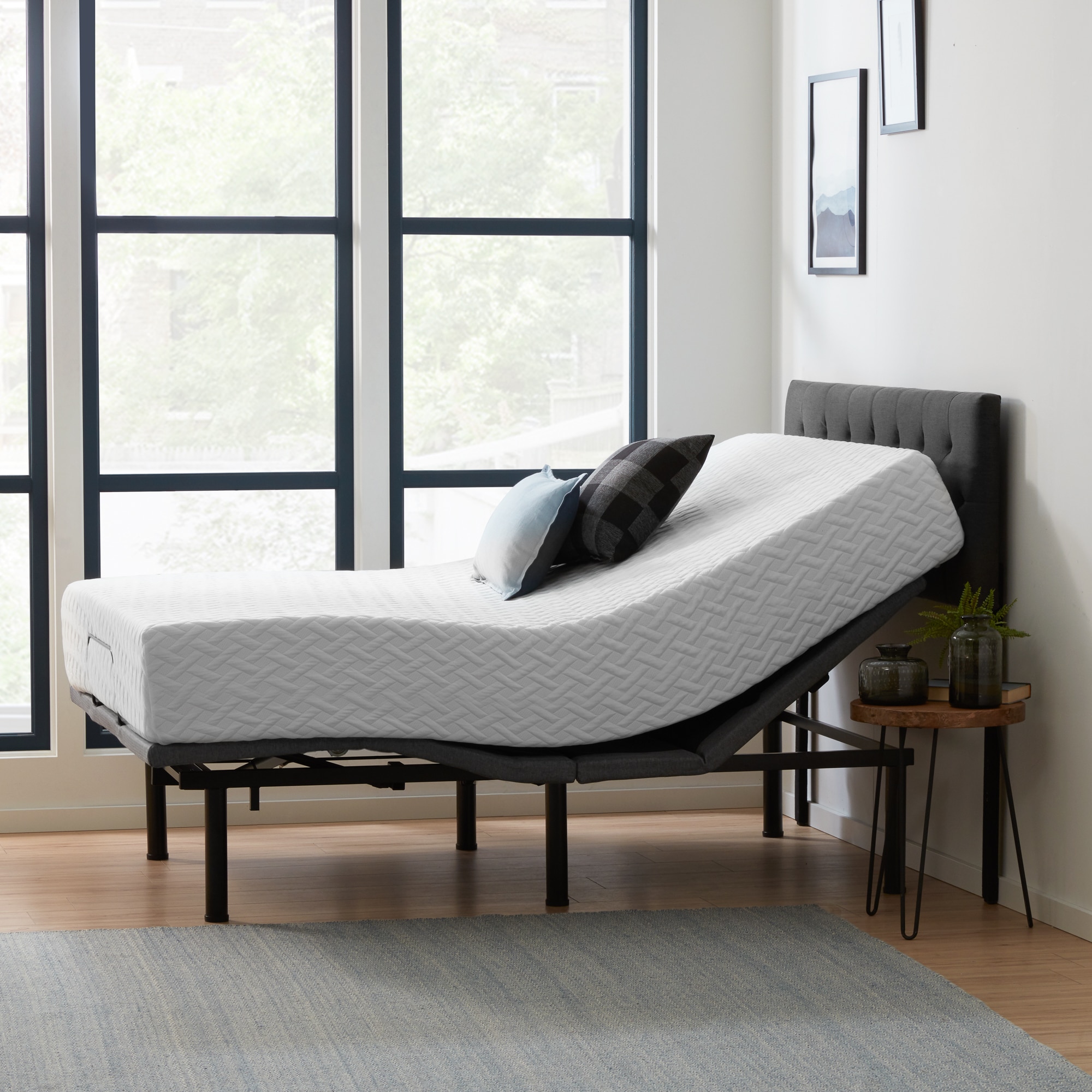 LUCID Comfort Collection Deluxe Adjustable Bed Base With 10-in King ...