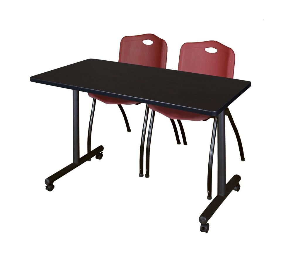 Regency MKTRCC4824MW47BY Training Brown 4-Person Training Table (48-in W x 29-in H)