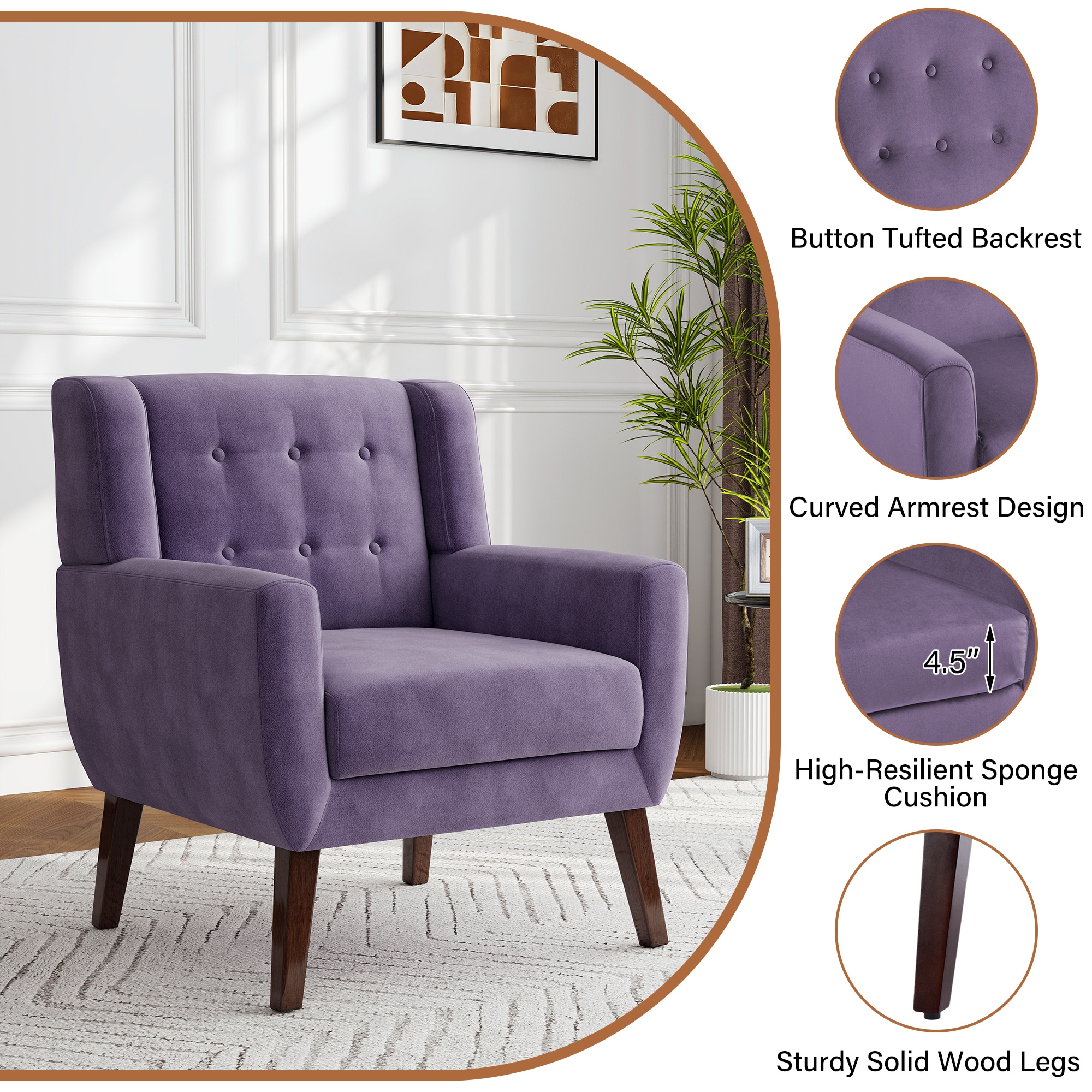 Dreamsidea LS-IDF-SF03-PUR-V chairs - View #7