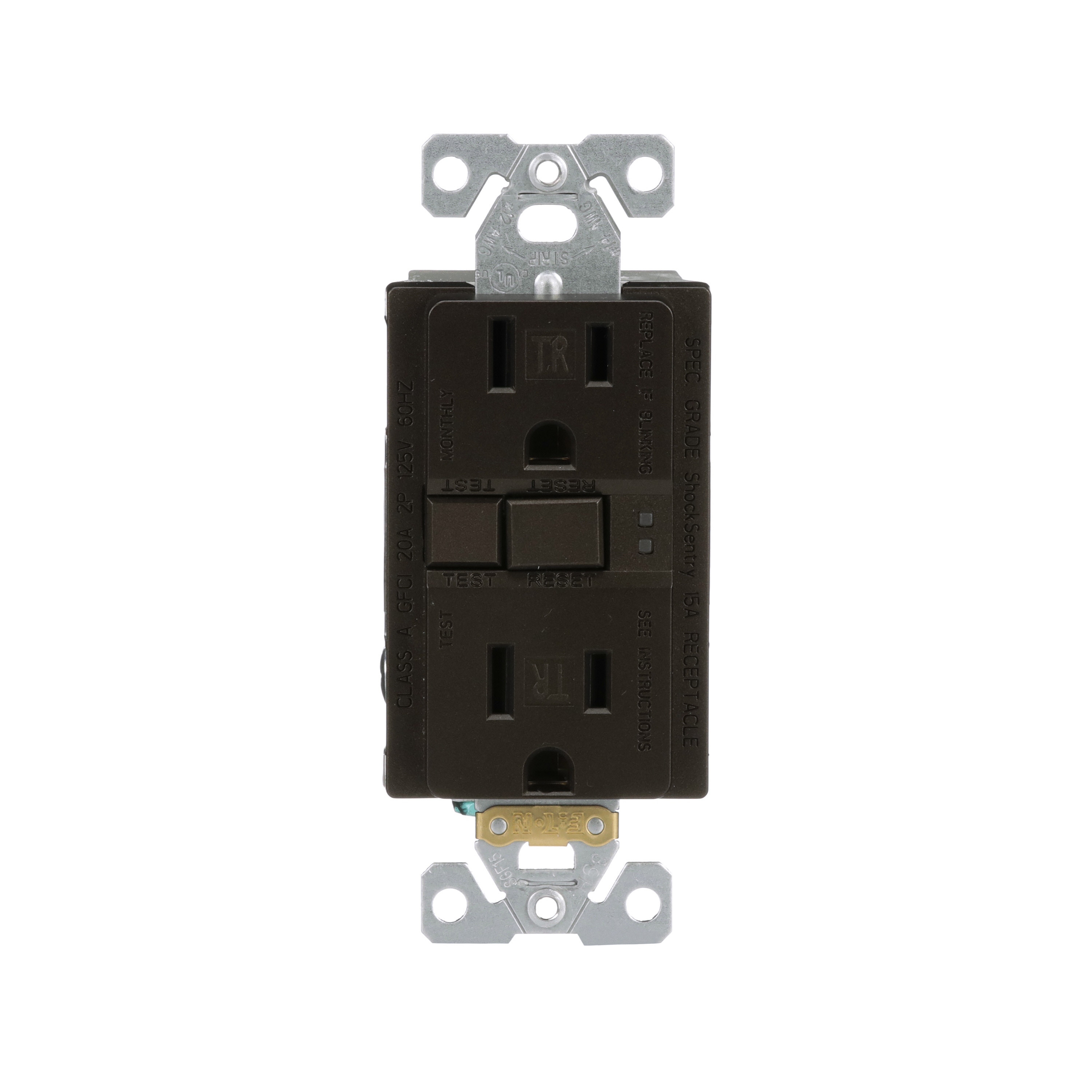 Eaton TRSGF15RB-BX-LW 15 -Amp 125-volt Tamper Resistant GFCI Residential/Commercial Decorator Outlet , Oil-rubbed bronze